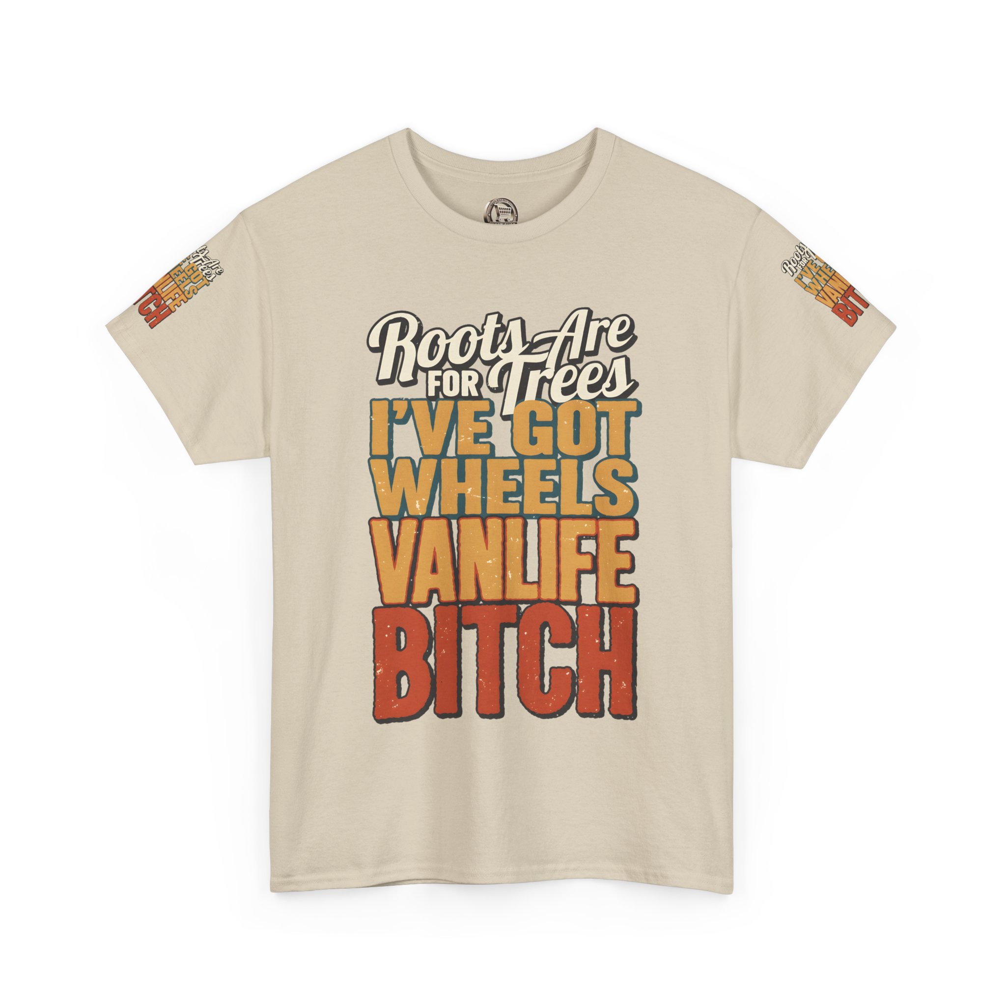 Unisex Heavy Cotton Tee — "Roots Are For Trees" Design F**K-Line