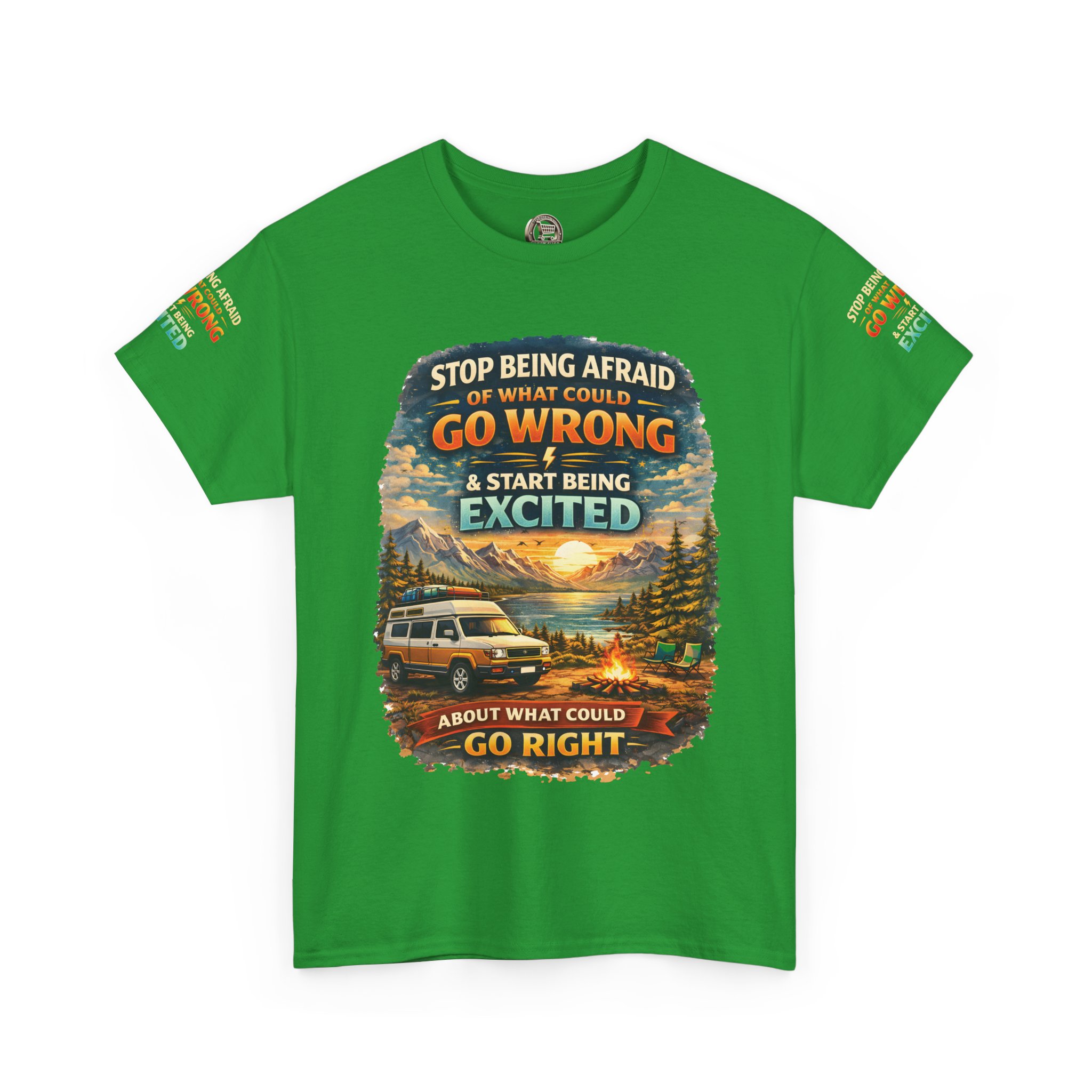 15411095533668923156_2048.jpeg Unisex Heavy Cotton Tee — "Stop Being Afraid Of What Could Go Wrong" Design Scenic-Line