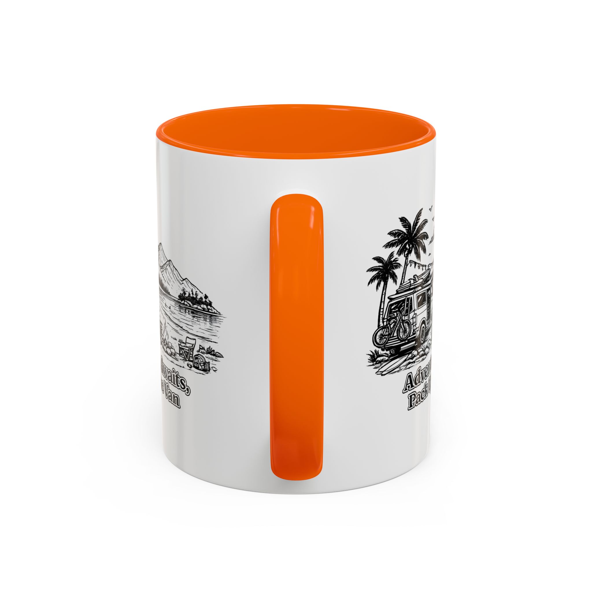 15442900617913690092_2048.jpeg Accent Coffee Mug (11, 15oz) — "Adventure Awaits,Pack Up The Van" Design Minimal-Line