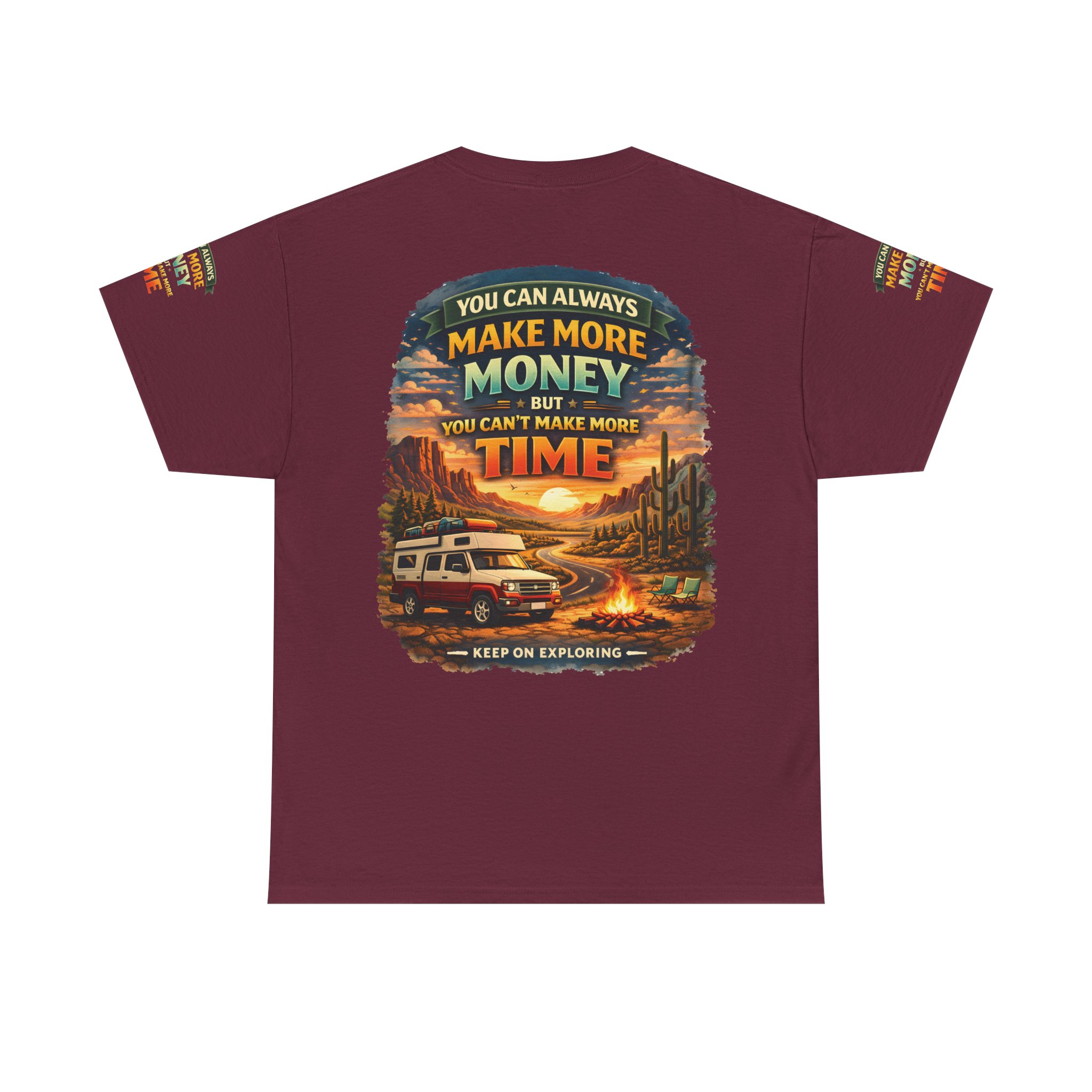 Unisex Heavy Cotton Tee — "You Can Always Make More Money" Design Scenic-Line