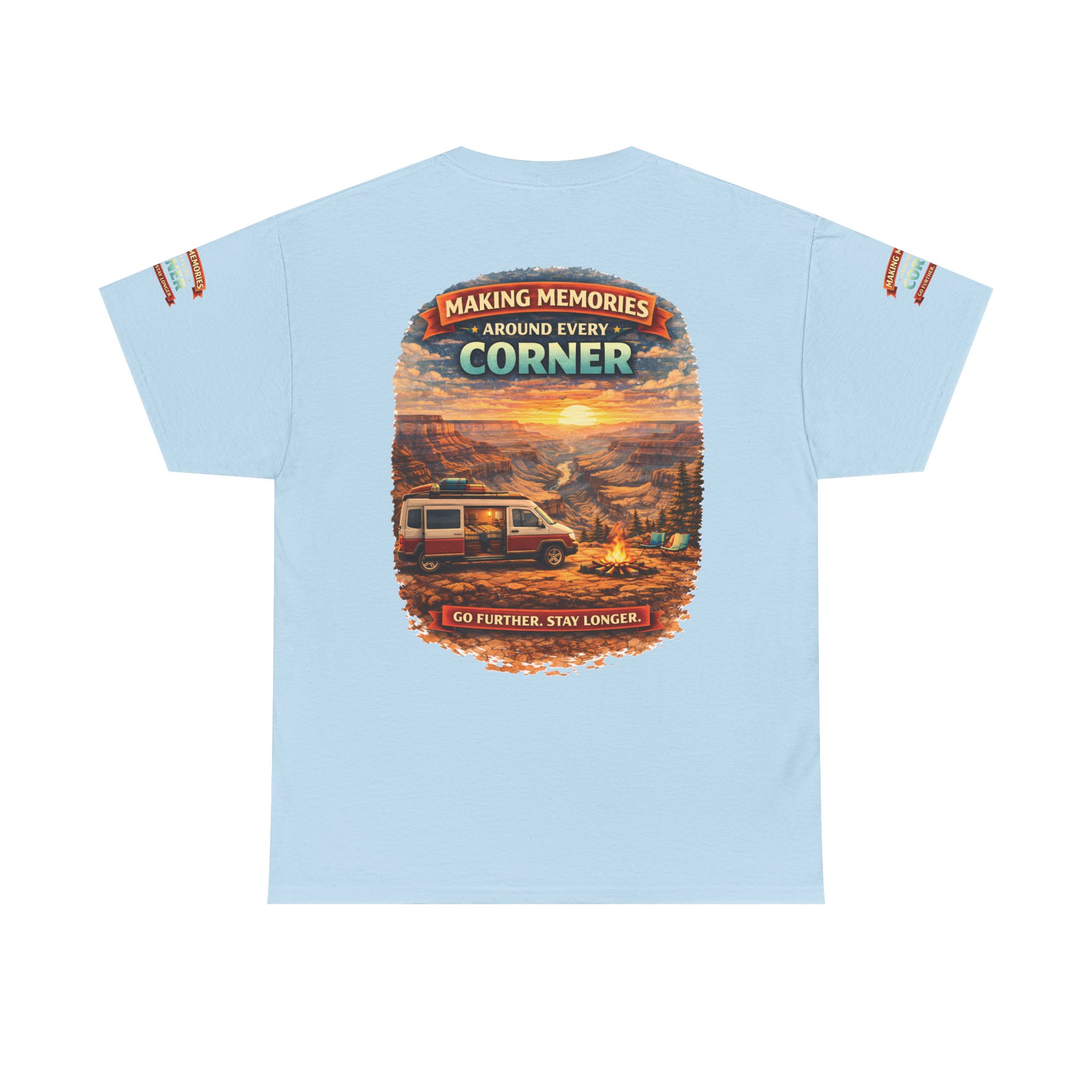 Unisex Heavy Cotton Tee — "Making Memories" Design Scenic-Line