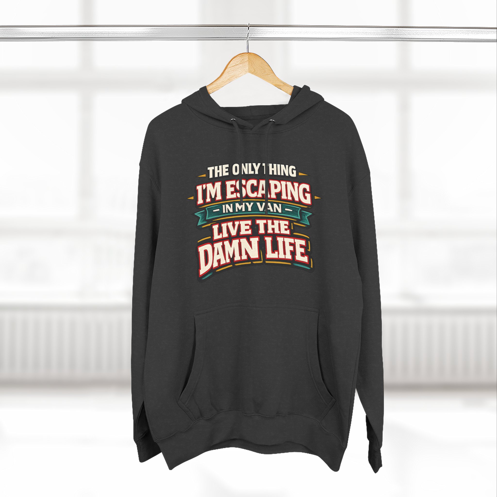 15450743151006530476_2048.jpeg Three-Panel Fleece Hoodie - "The Only Thing I´m Escaping" Design F**K-Line