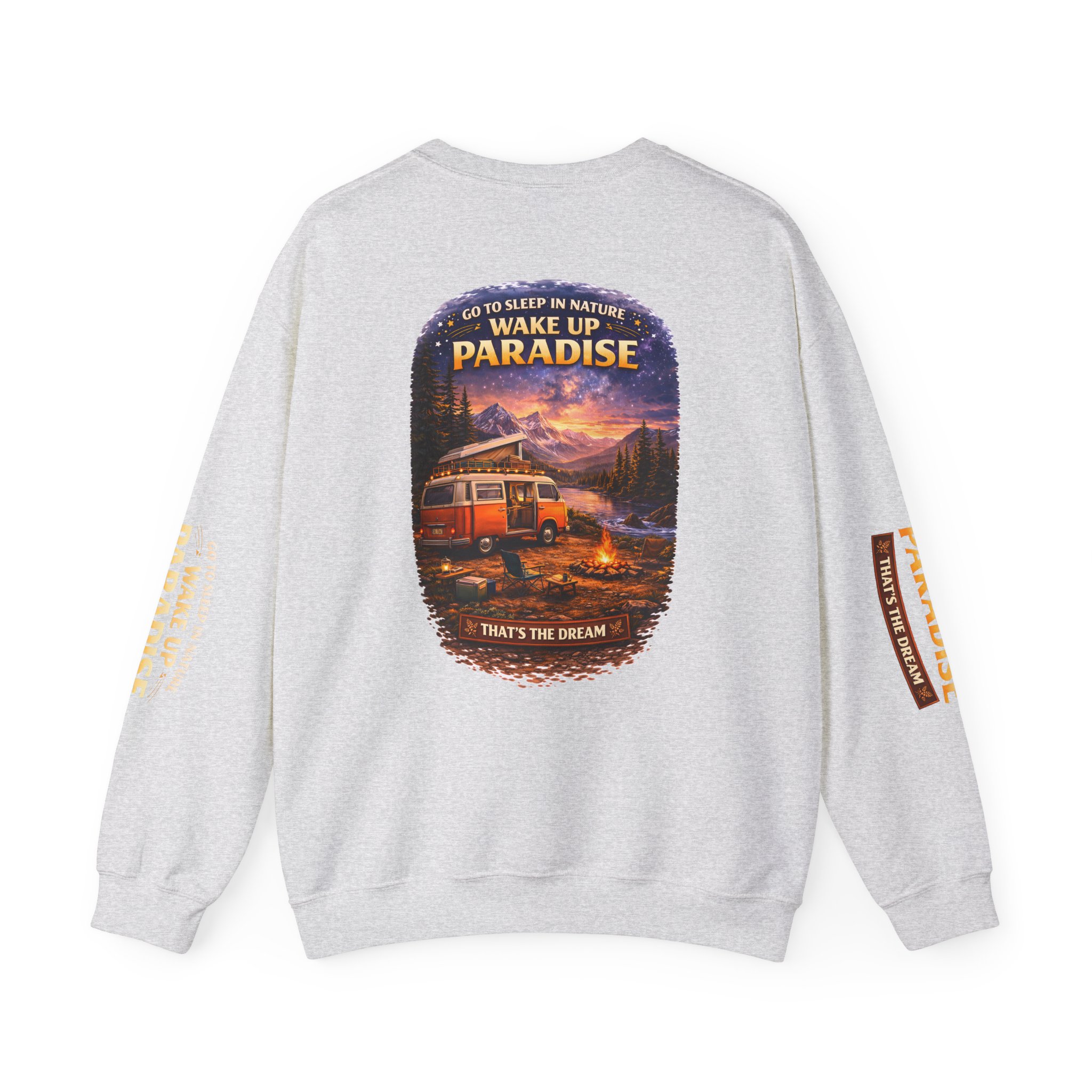 Unisex Heavy Blend™ Crewneck Sweatshirt — "Go To Sleep Nature " Design Scenic-Line