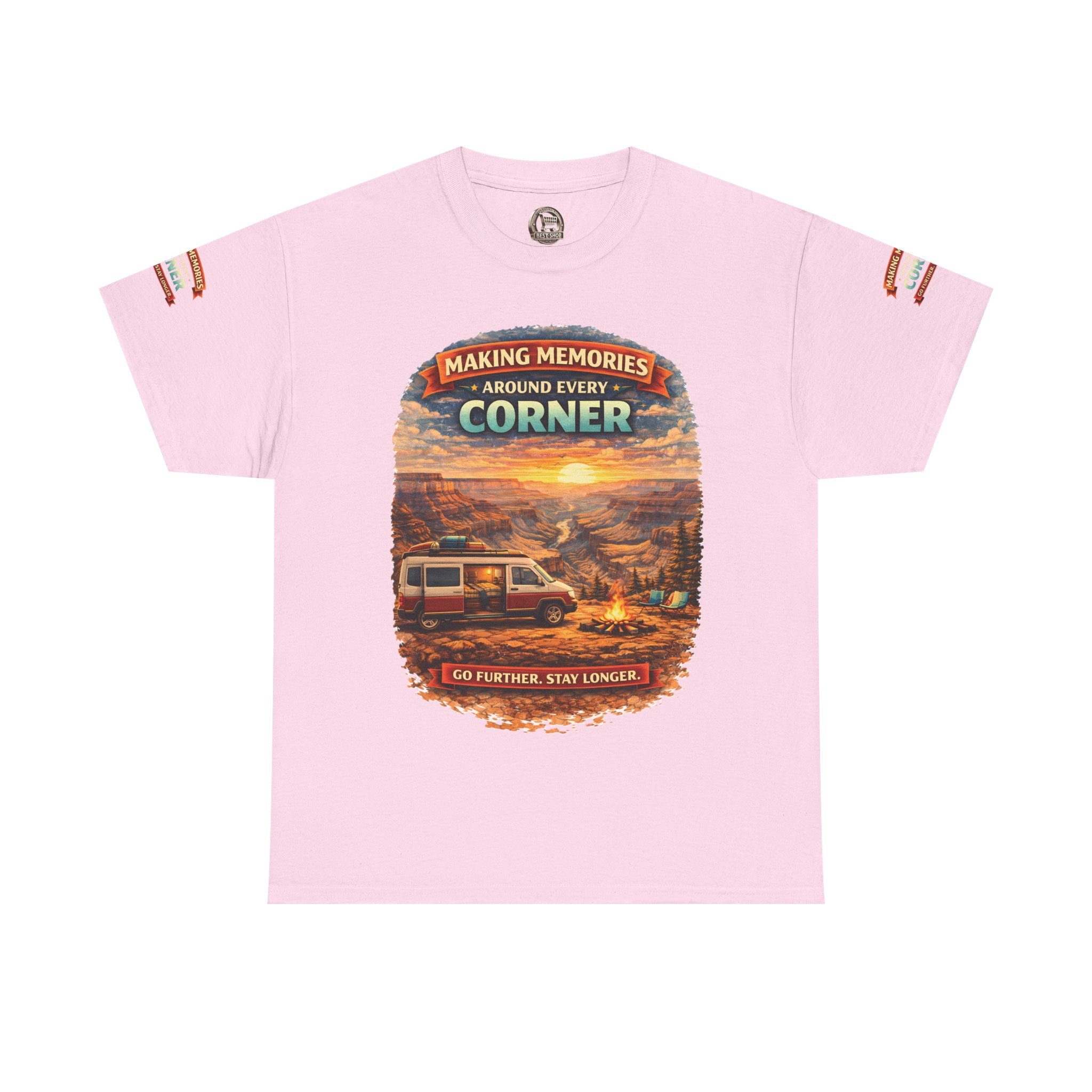 Unisex Heavy Cotton Tee — "Making Memories" Design Scenic-Line