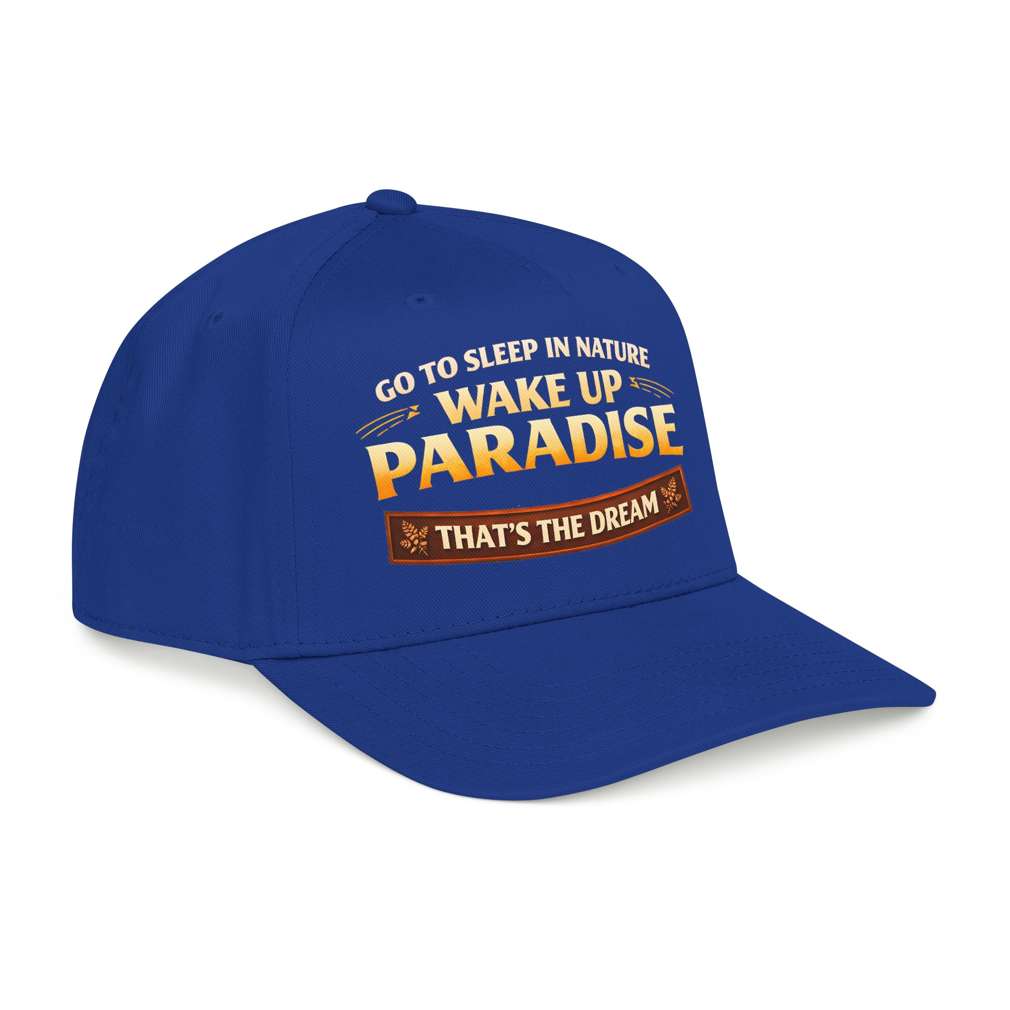 Baseball Cap - "Go sleep Nature-Wake Up Paradise" Design Scenic-Line