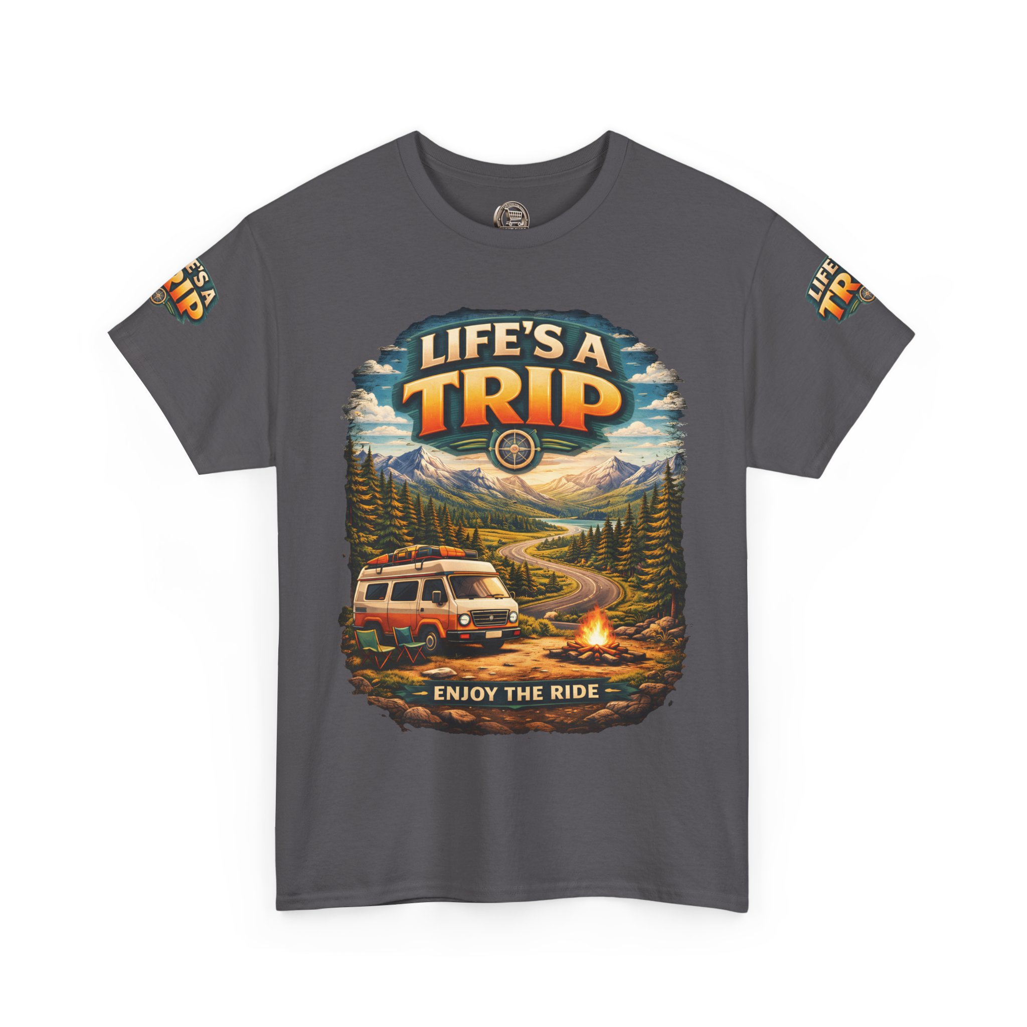 15487624832606105857_2048.jpeg Unisex Heavy Cotton Tee — "Live´s A Trip-Enjoy The Ride" Design Scenic-Line