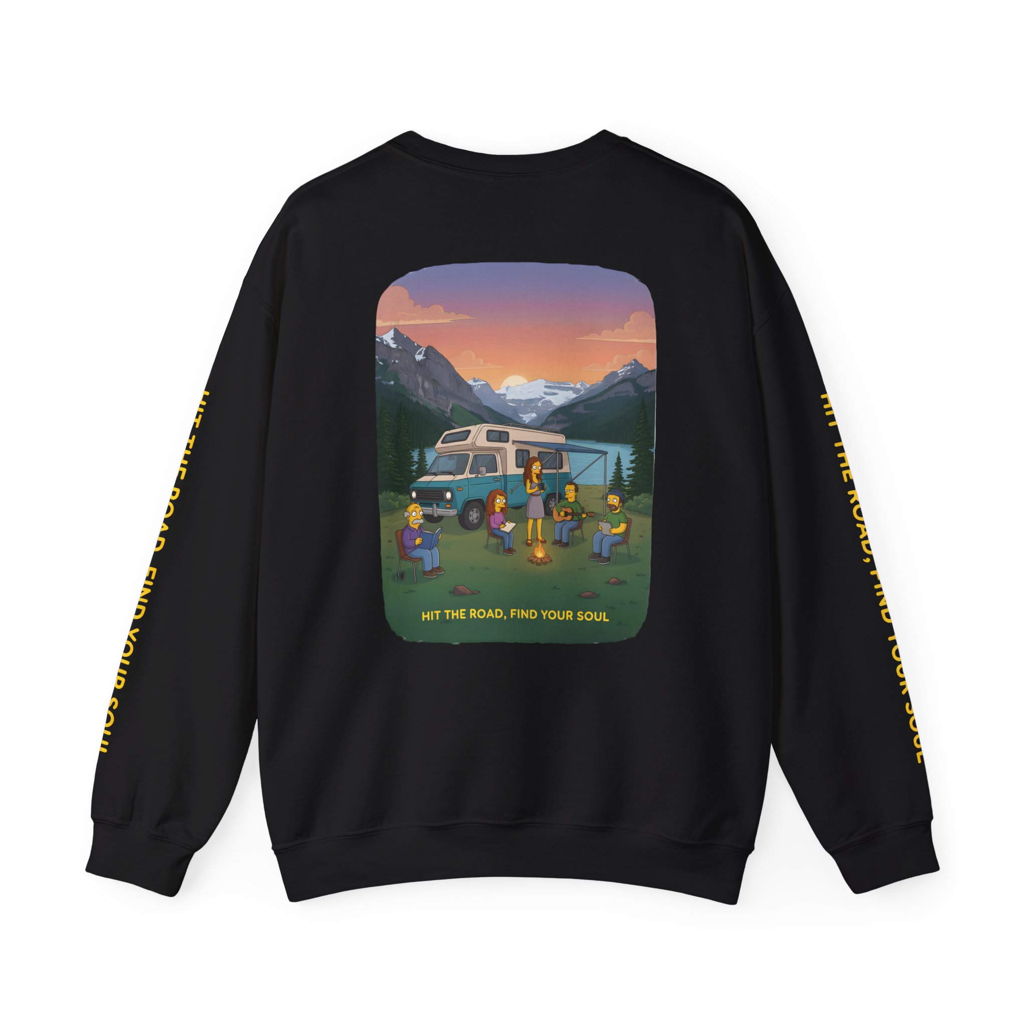 Unisex Heavy Blend™ Crewneck Sweatshirt — "Hit The Road-Find Your Soul" Design Sitcom-Line