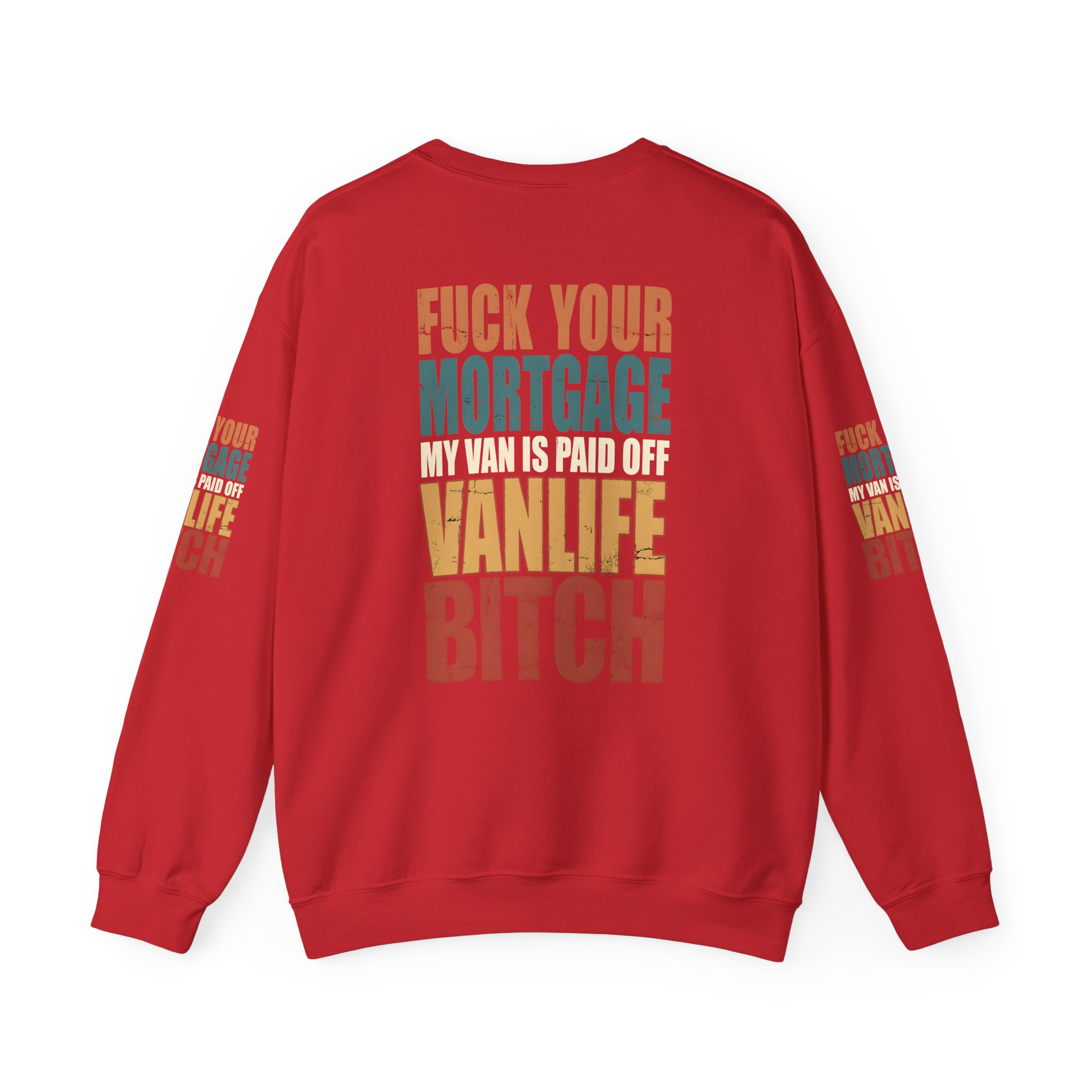 Unisex Heavy Blend™ Crewneck Sweatshirt — "Fuck Your Mortgage" Design F**K-Line