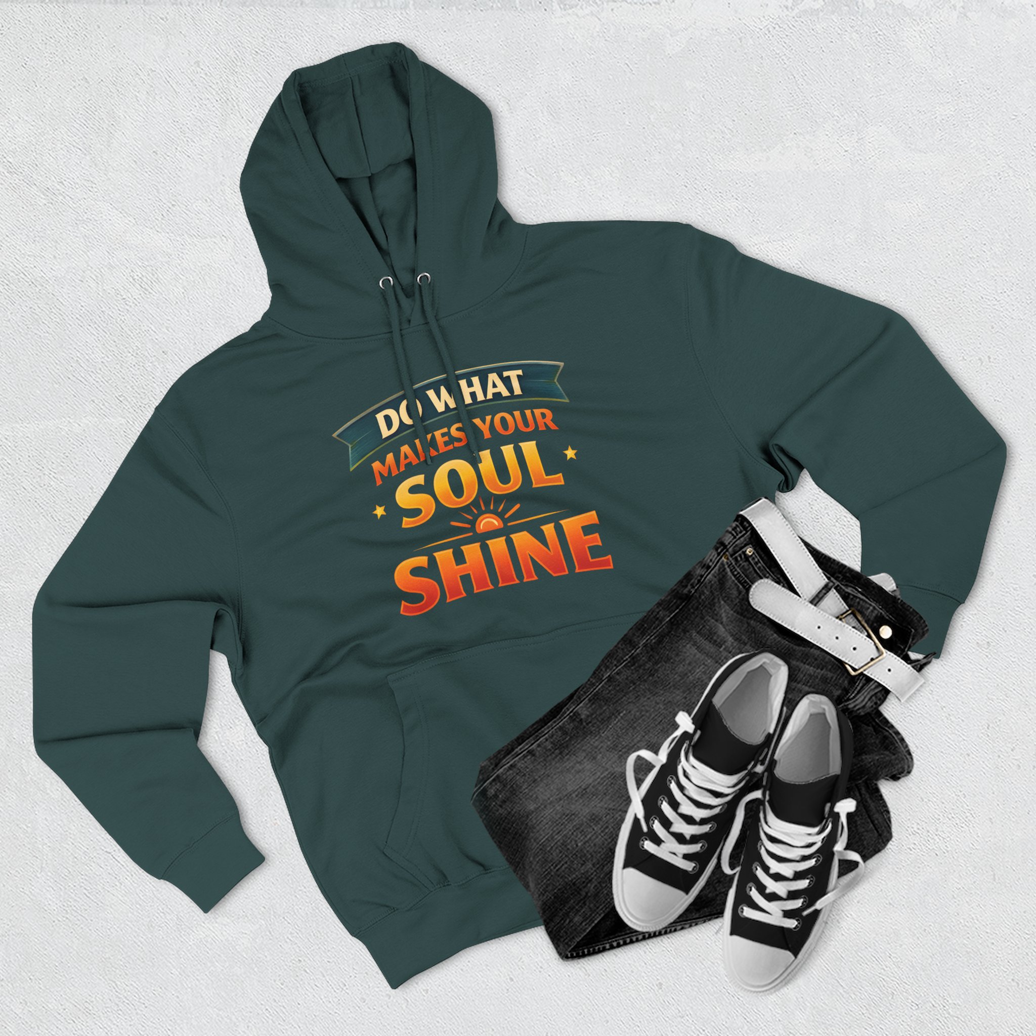 15510377376549485892_2048.jpeg Three-Panel Fleece Hoodie - "Do What Makes Your Soul Shine" Design Scenic-Line