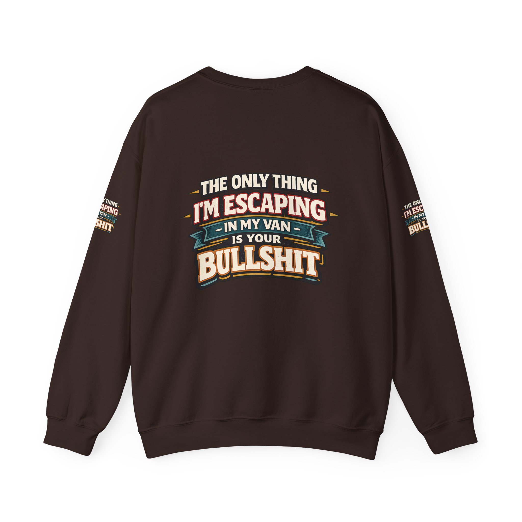 Unisex Heavy Blend™ Crewneck Sweatshirt — "The Only Thing I´m Escaping" Design F**K-Line