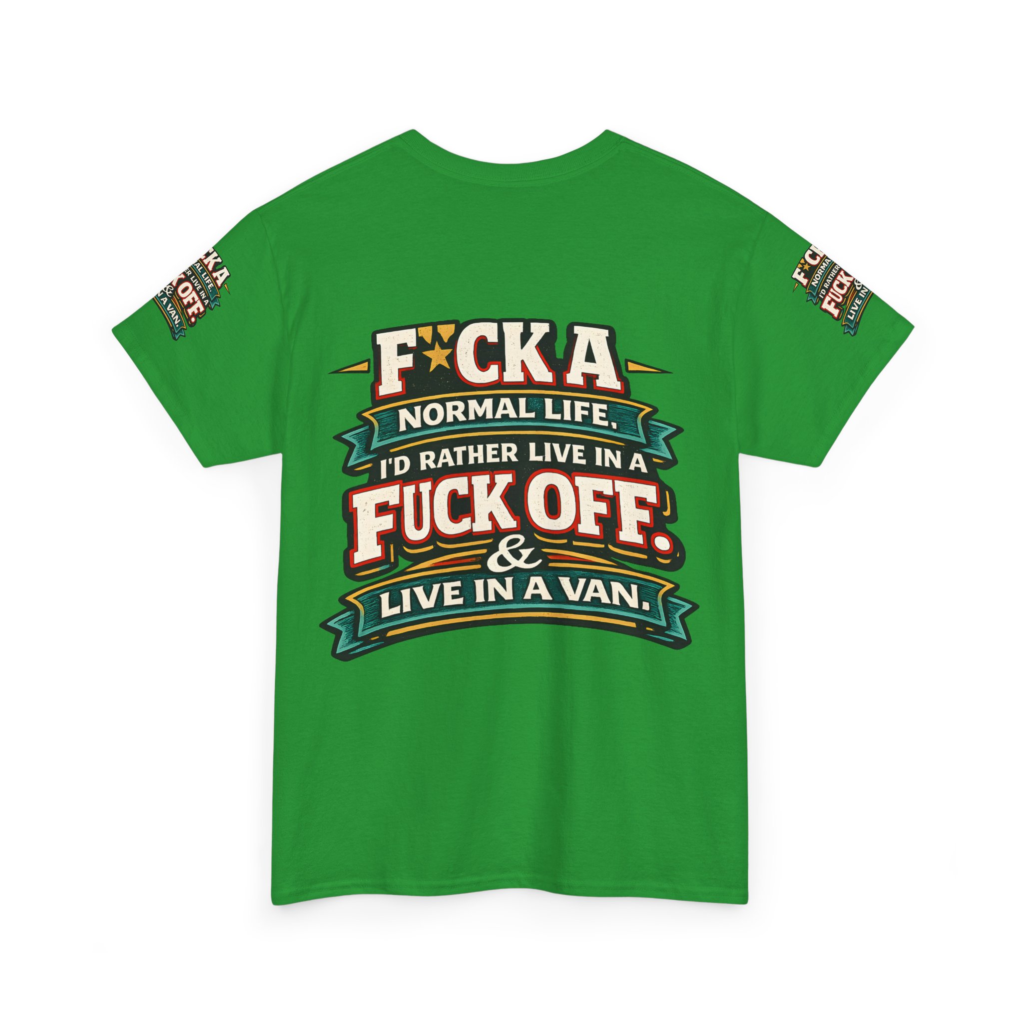 Unisex Heavy Cotton Tee — "Fuck A Normal Life" Design F**K-Line