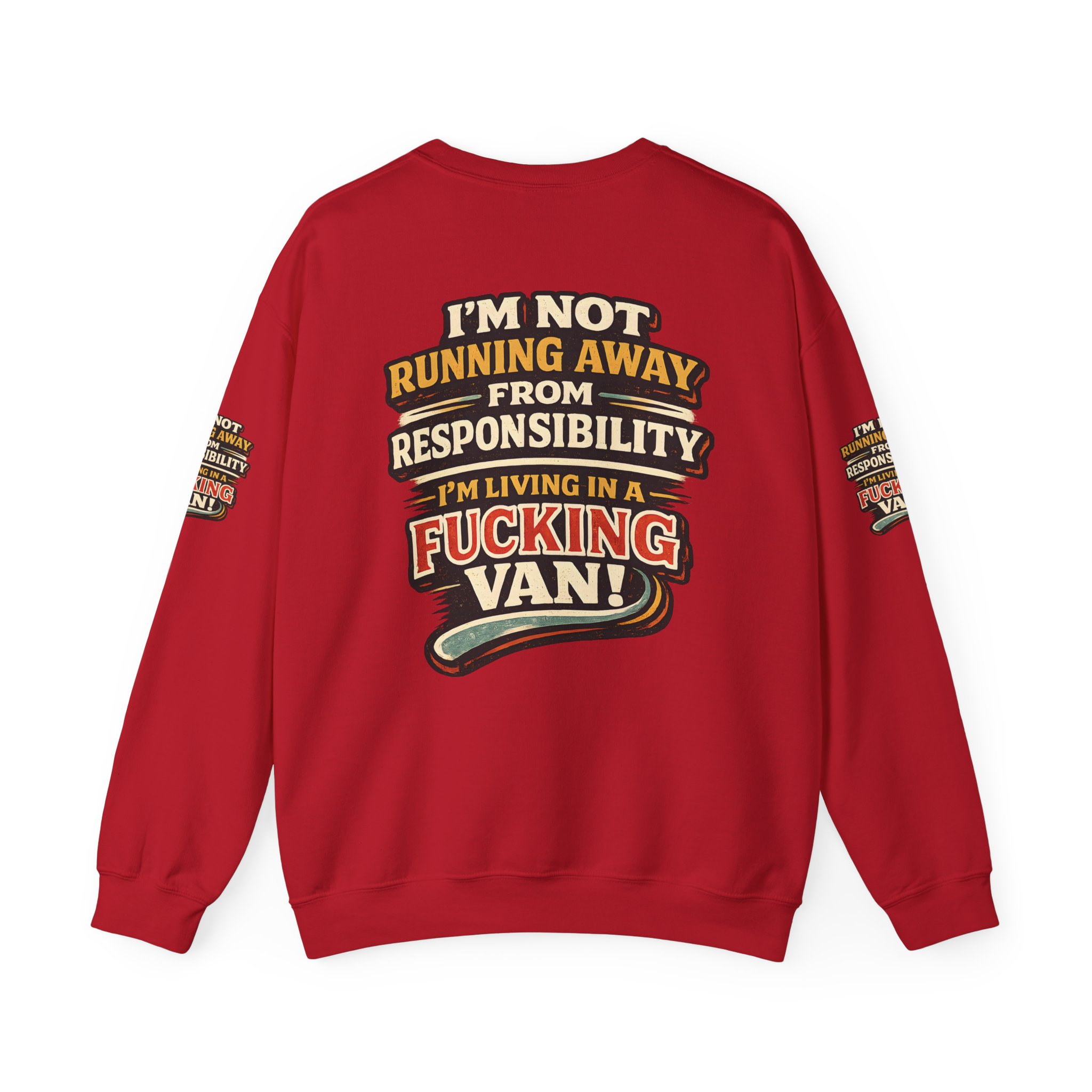 15529882606099639640_2048.jpeg Unisex Heavy Blend™ Crewneck Sweatshirt — "I`m Not running Away" Design F**K-Line