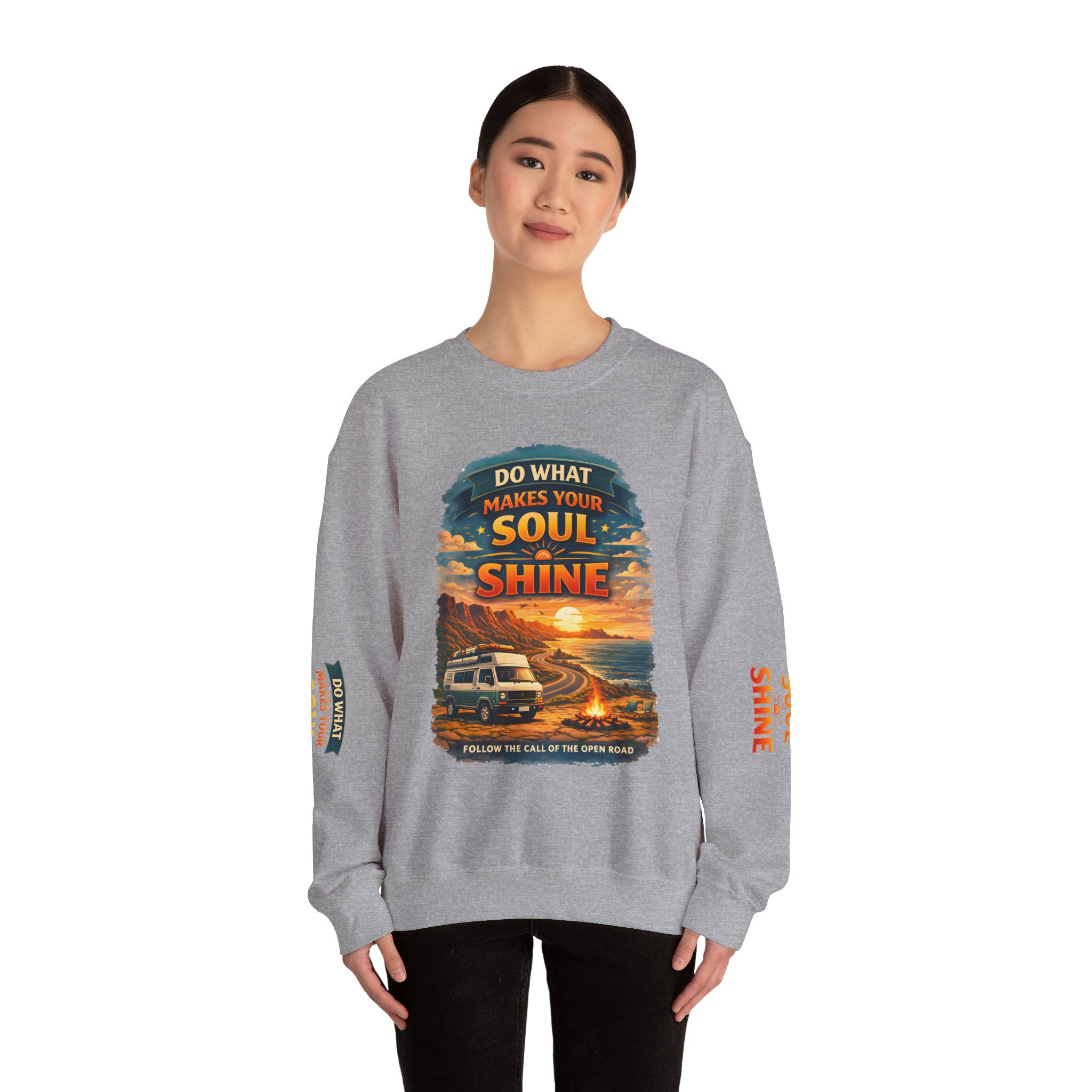 Unisex Heavy Blend™ Crewneck Sweatshirt — "Do What Makes Your Soul Shine" Design Scenic-Line