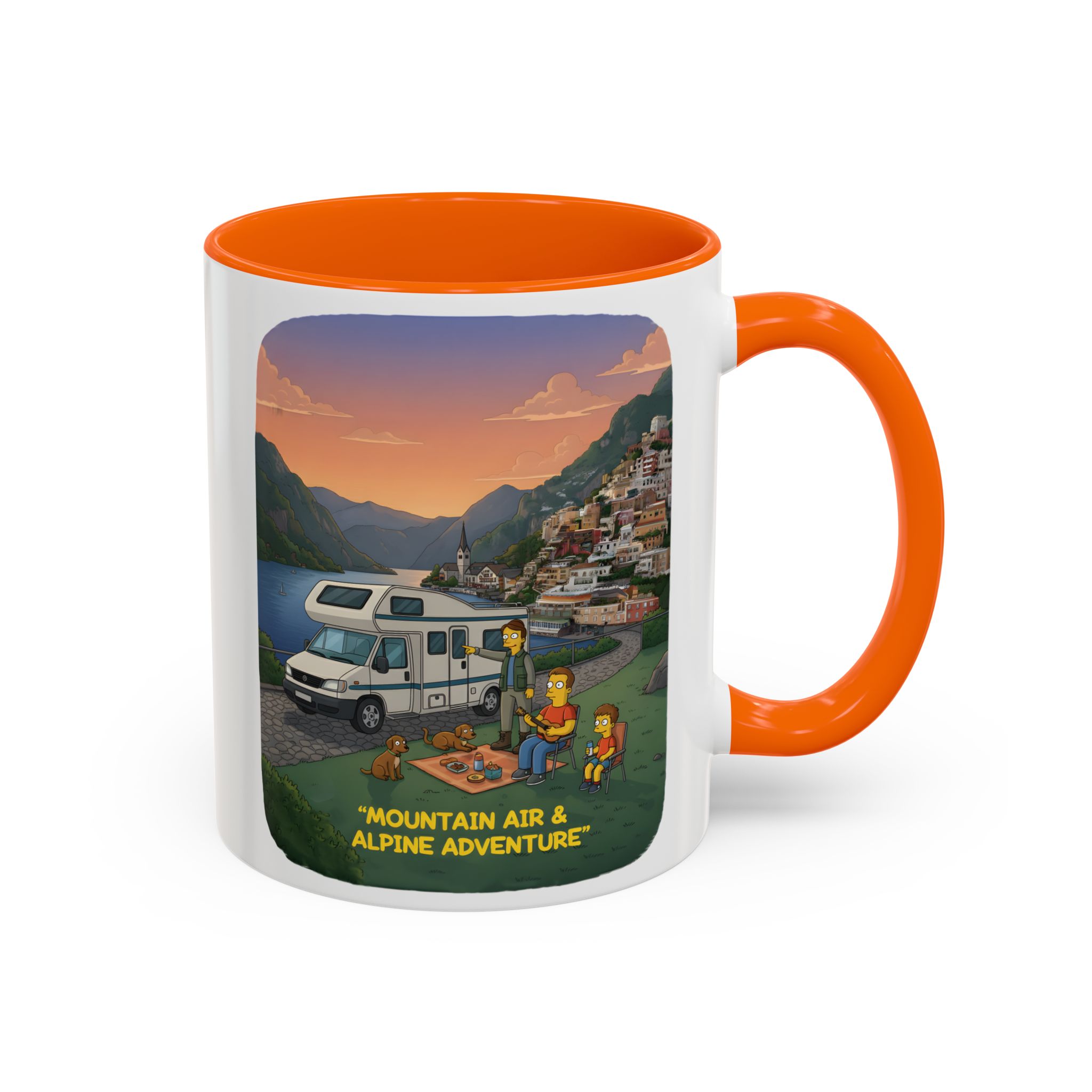 Accent Coffee Mug (11, 15oz) — "Mountain Air-Alpine Adventure" Design Sitcom-Line