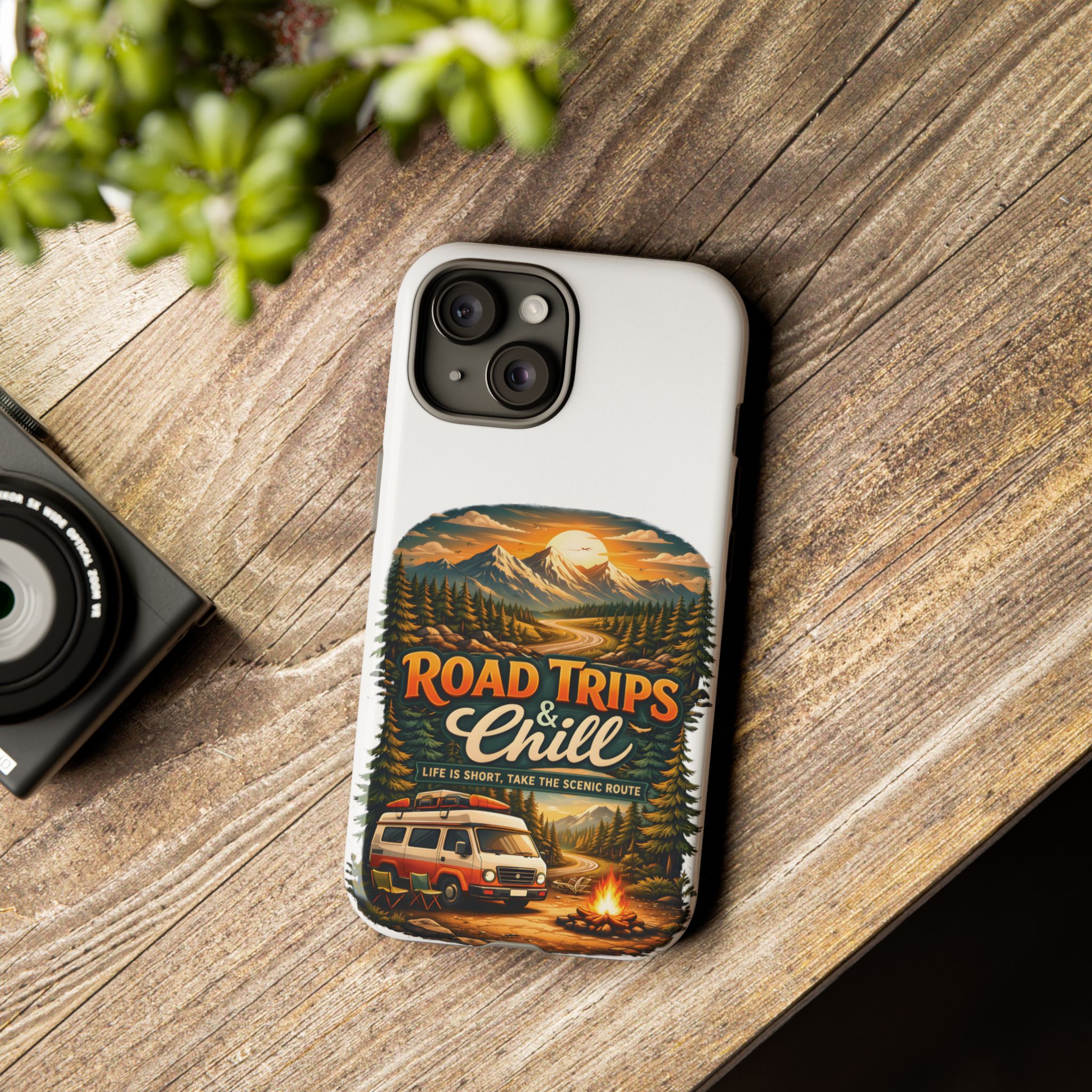 Phone Case — "Road Trips and Chill" (Design Scenic-Line)