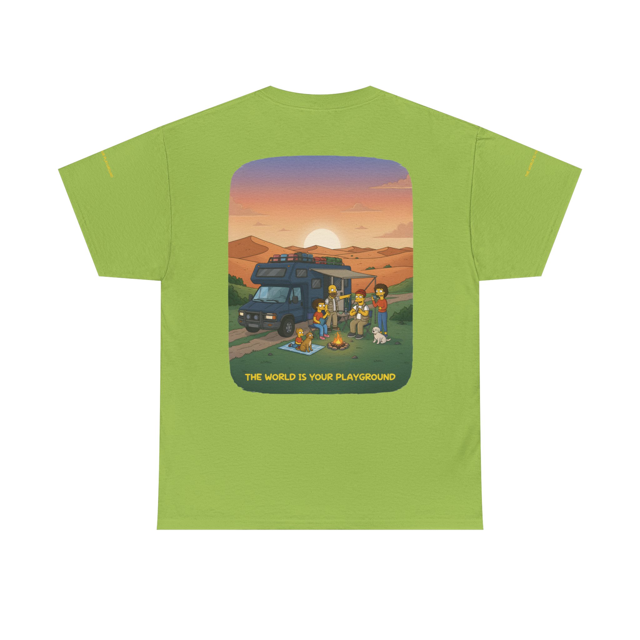 Unisex Heavy Cotton Tee — "The World Is Your playground" Design Sitcom-Line