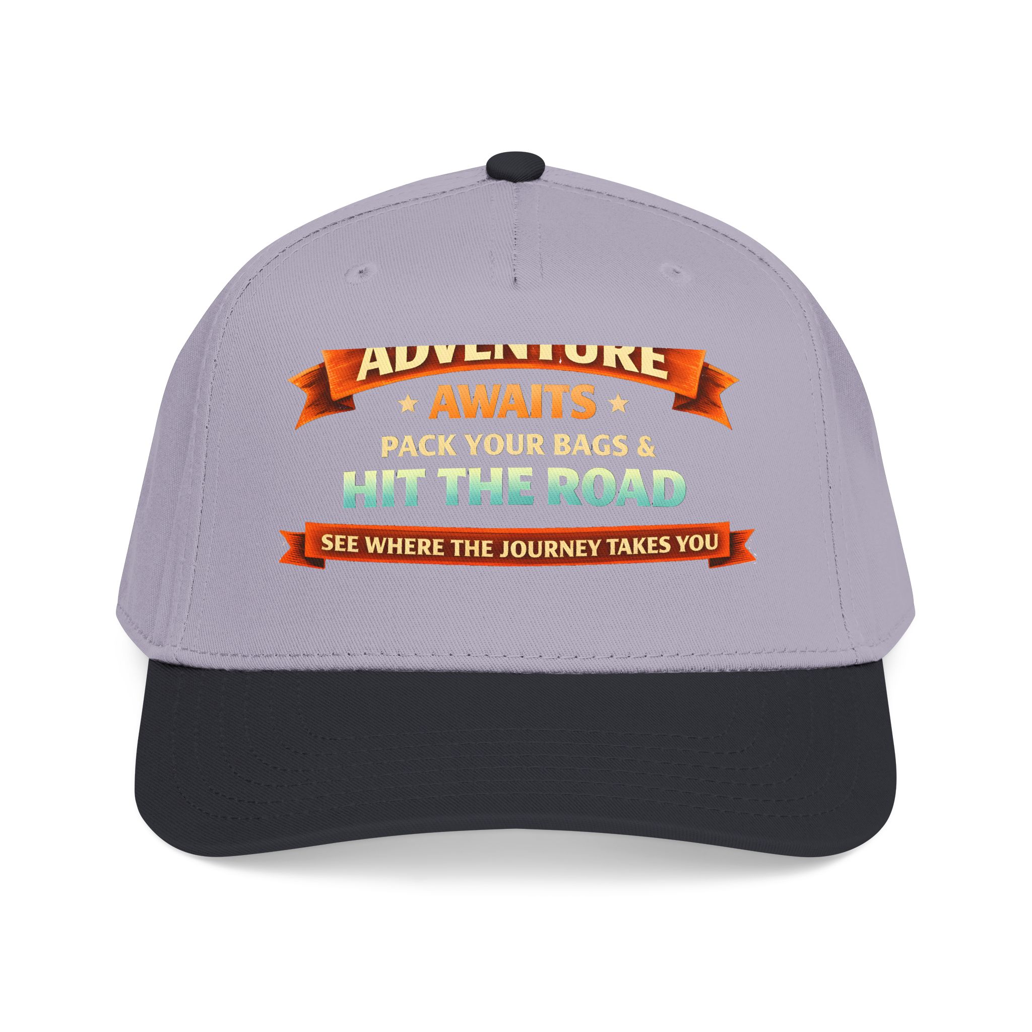 Baseball Cap - "Adventure Awaits-Pack Your Bags" Design Scenic-Line
