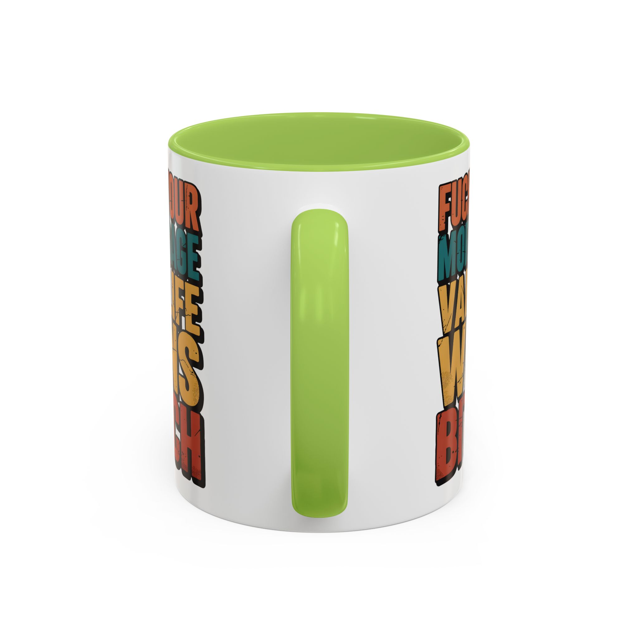 Accent Coffee Mug (11, 15oz) — "Fuck Your Mortgage" Design F**K-Line