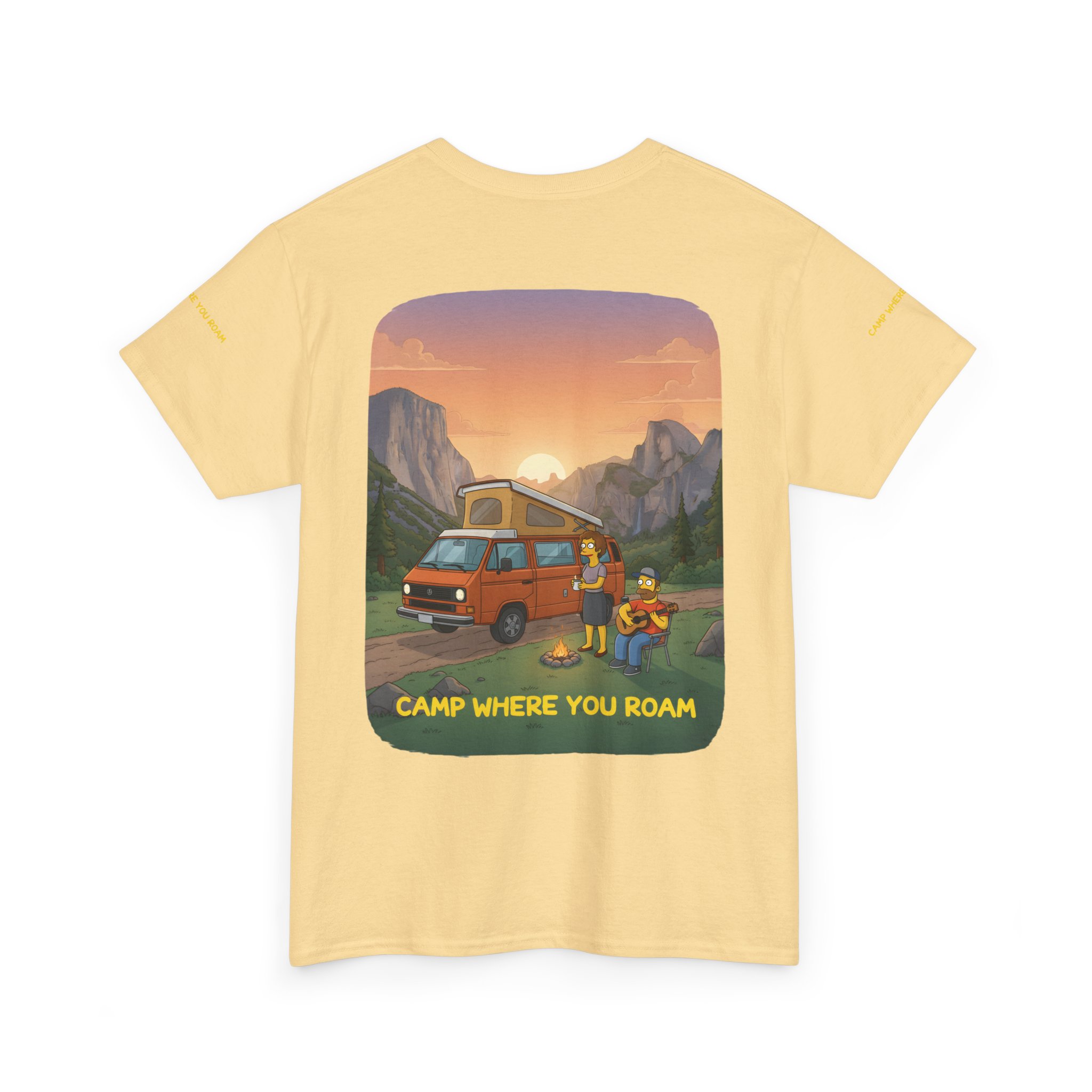Unisex Heavy Cotton Tee — "Camp Where You Roam" Design Sitcom-Line