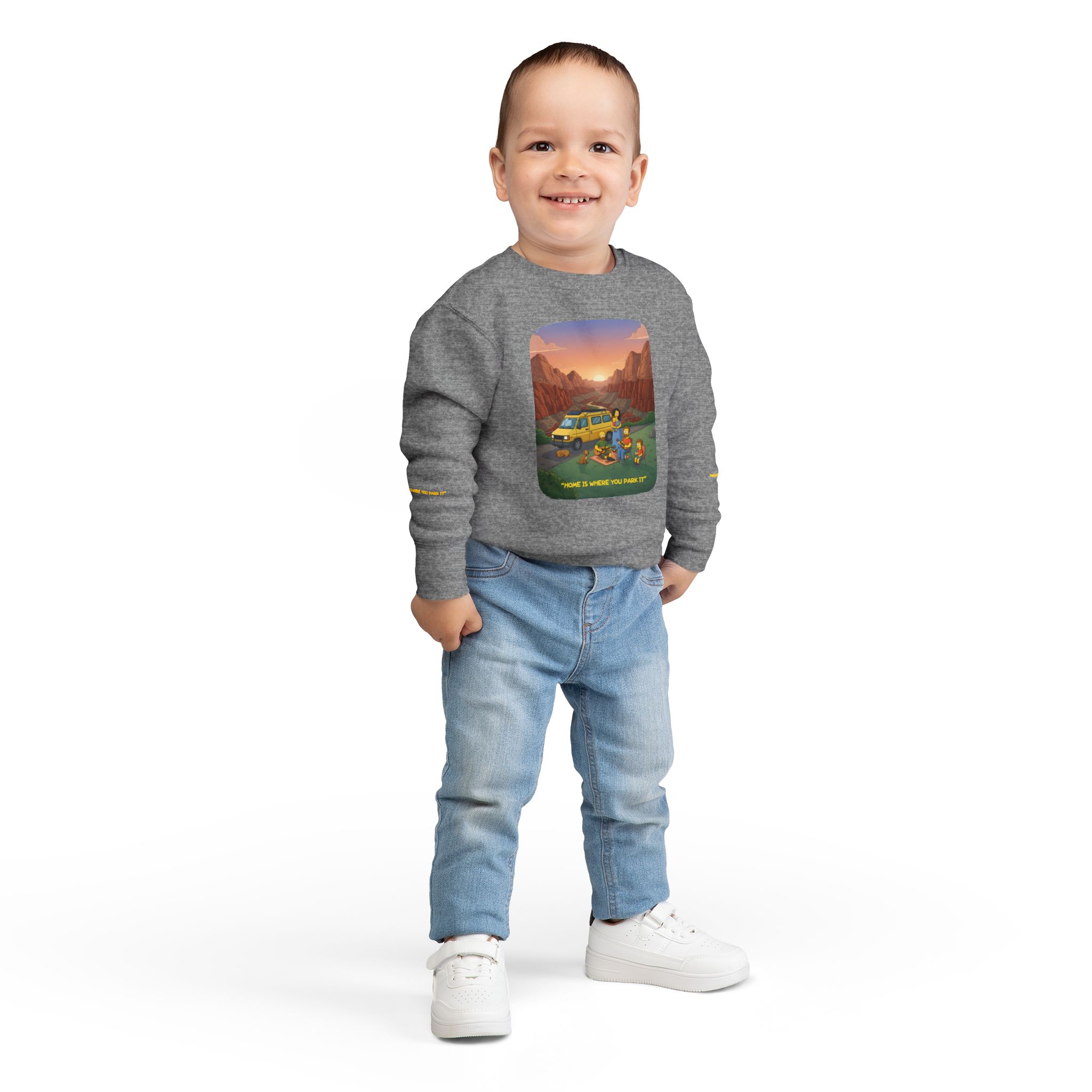 Toddler Sweatshirt - "Home Is Where You Park It" (Design Sitcom-Line)