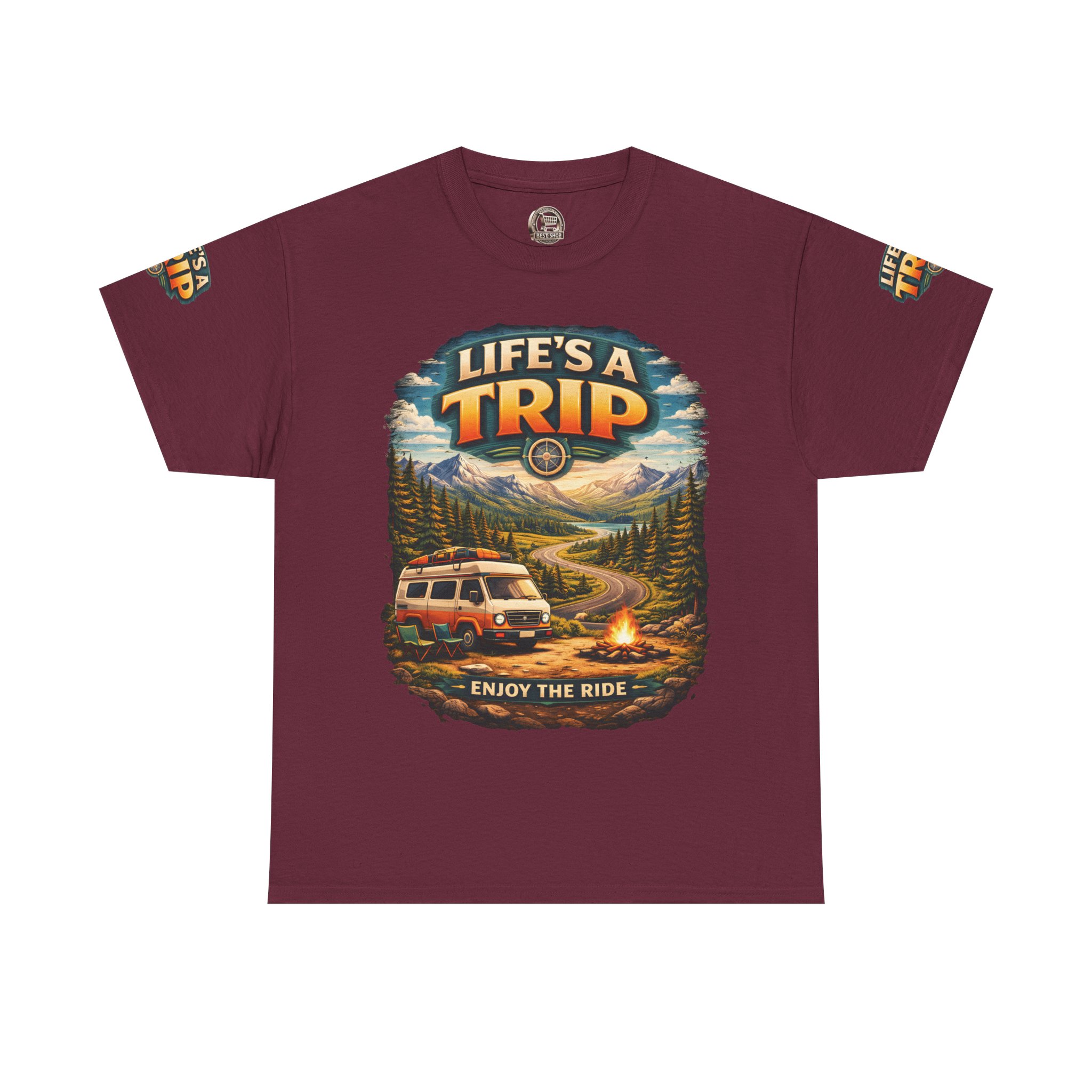 15569902818691926146_2048.jpeg Unisex Heavy Cotton Tee — "Live´s A Trip-Enjoy The Ride" Design Scenic-Line