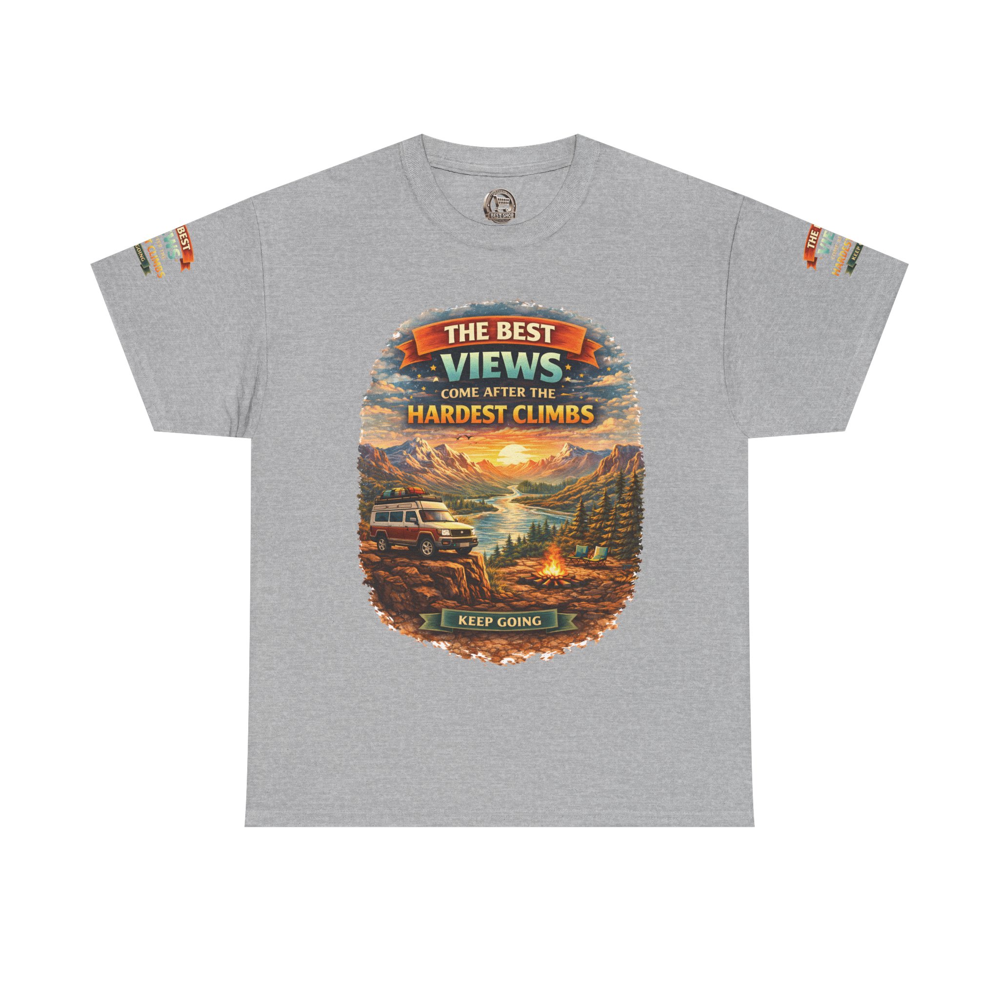 15580803876831896508_2048.jpeg Unisex Heavy Cotton Tee — "The Best Views" Design Scenic-Line