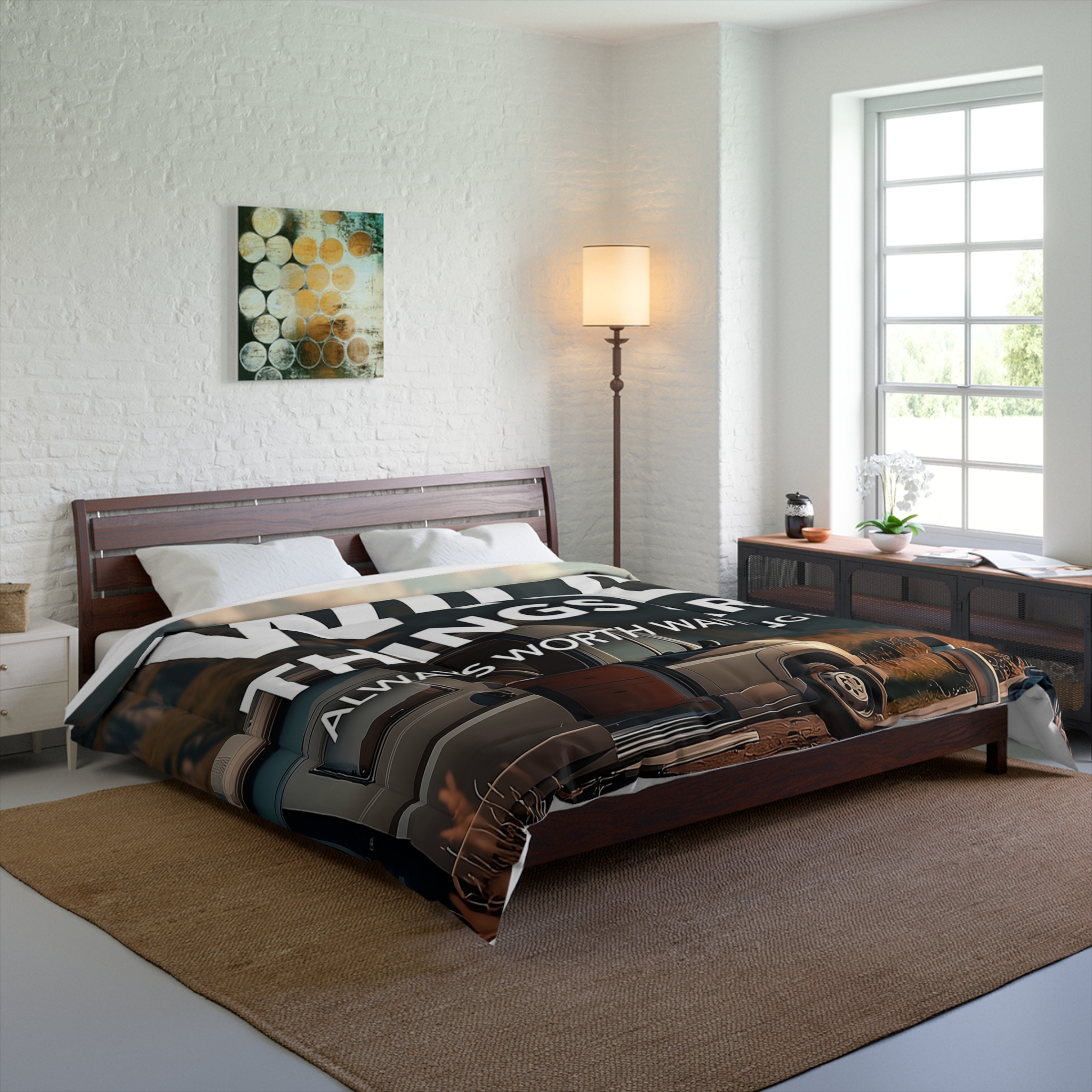 15597966824973409241_2048.jpeg Comforter — "Wild Things Are Always Worth Waiting For" Adventure Travel Bedding