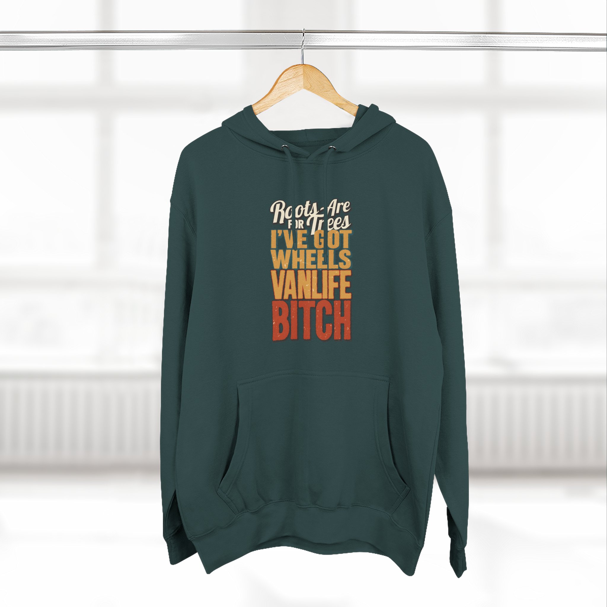 Three-Panel Fleece Hoodie - "Roots Are For Trees" Design F**K-Line