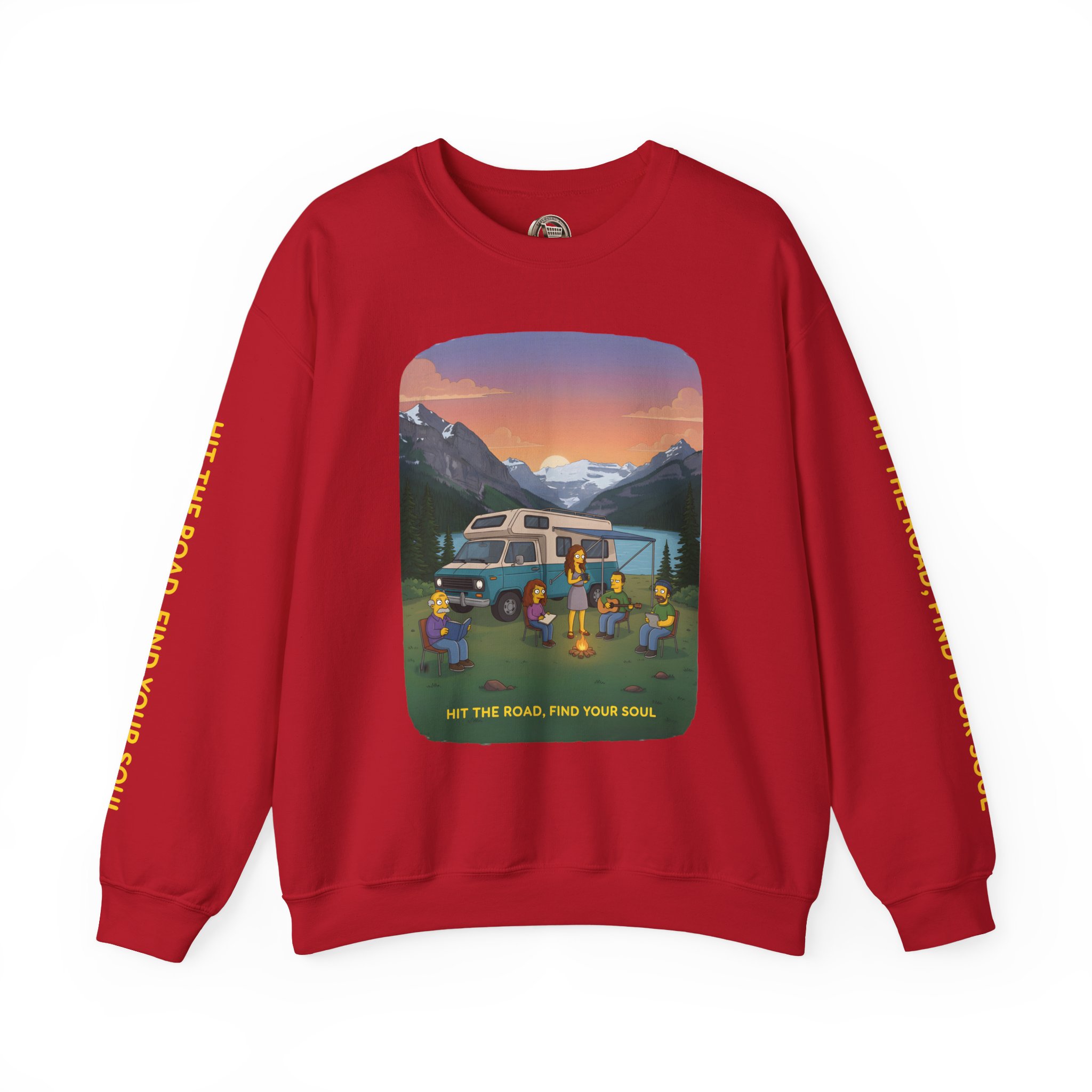 Unisex Heavy Blend™ Crewneck Sweatshirt — "Hit The Road-Find Your Soul" Design Sitcom-Line