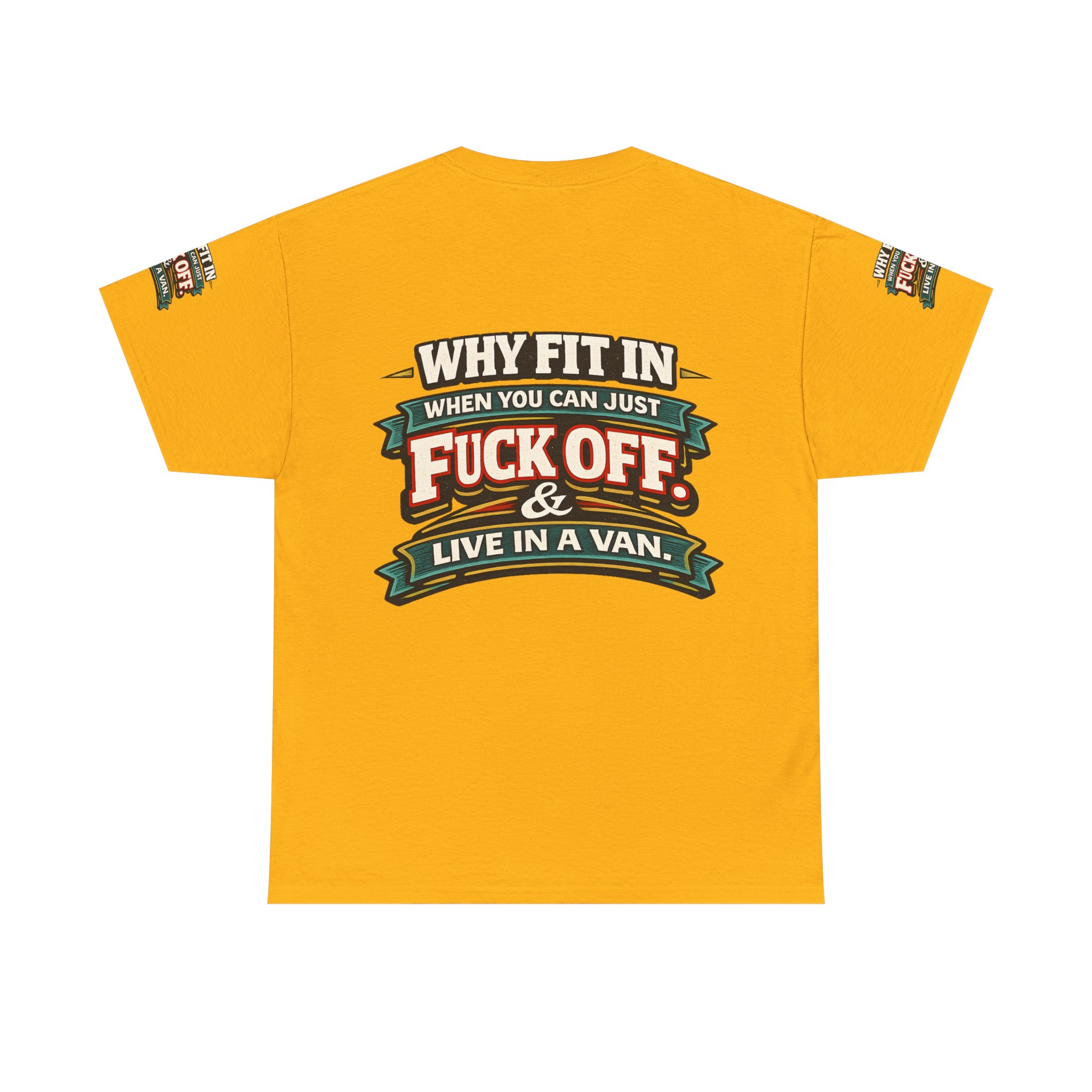 Unisex Heavy Cotton Tee — "Why Fit In" Design F**K-Line