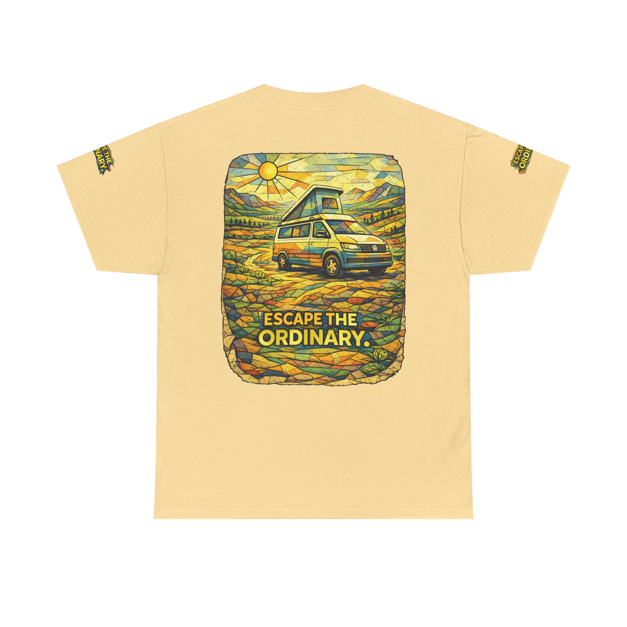 15622839990456596753_2048.jpeg Unisex Heavy Cotton Tee — "Escape The Ordinary" Design Cubic-Line