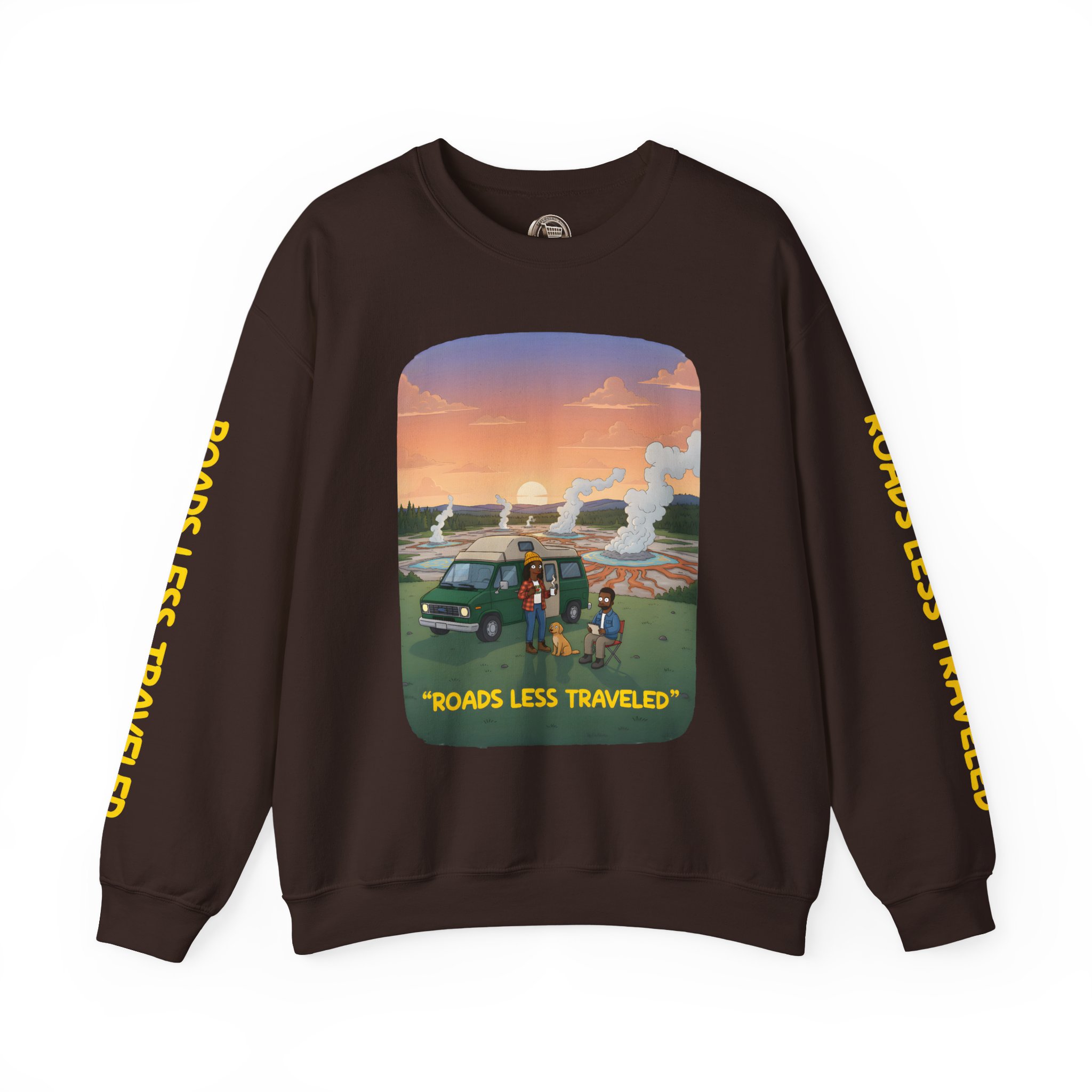 Unisex Heavy Blend™ Crewneck Sweatshirt — "Roads Less Traveled" Design Sitcom-Line