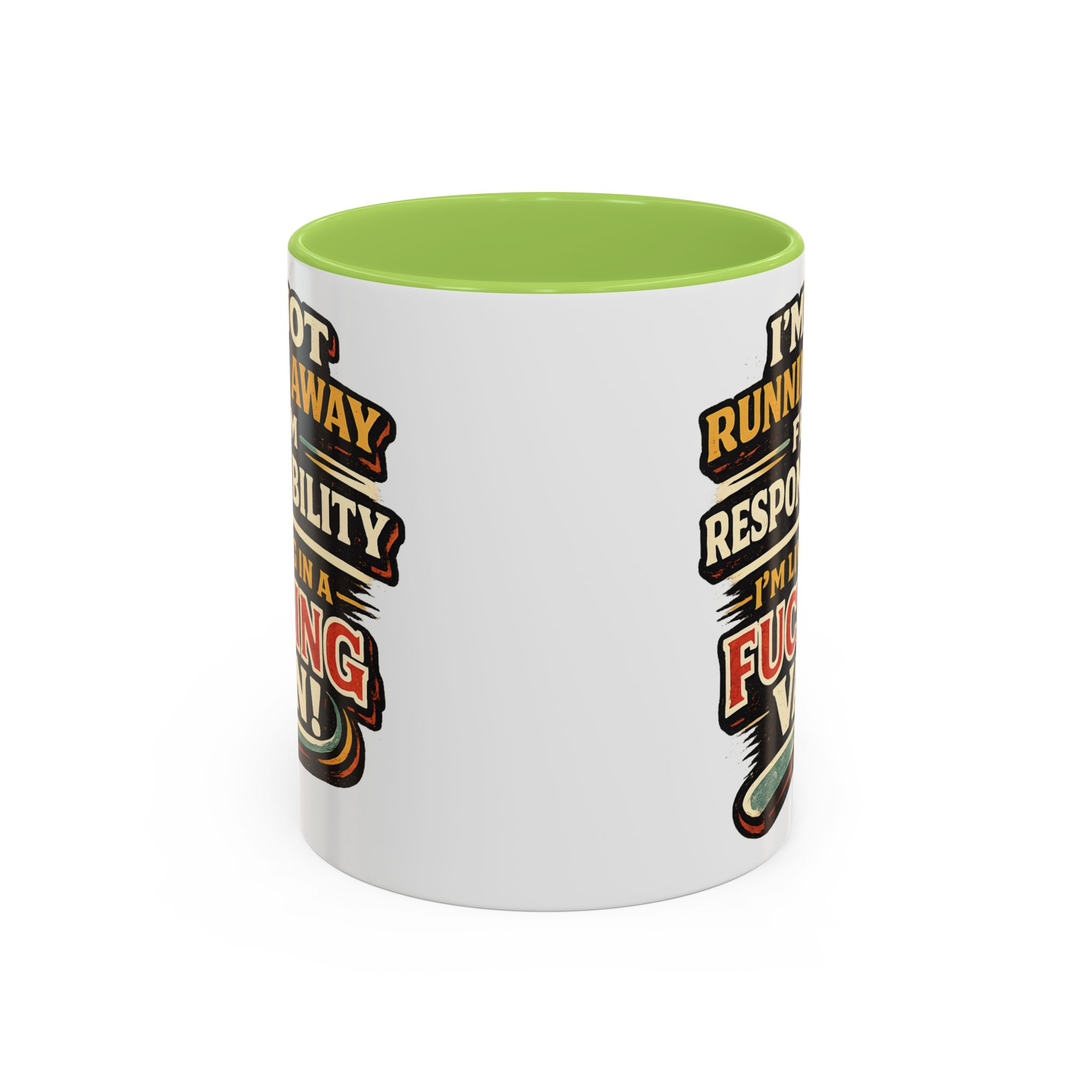 15636871347148780168_2048.jpeg Accent Coffee Mug (11, 15oz) — "I`m Not running Away" Design F**K-Line