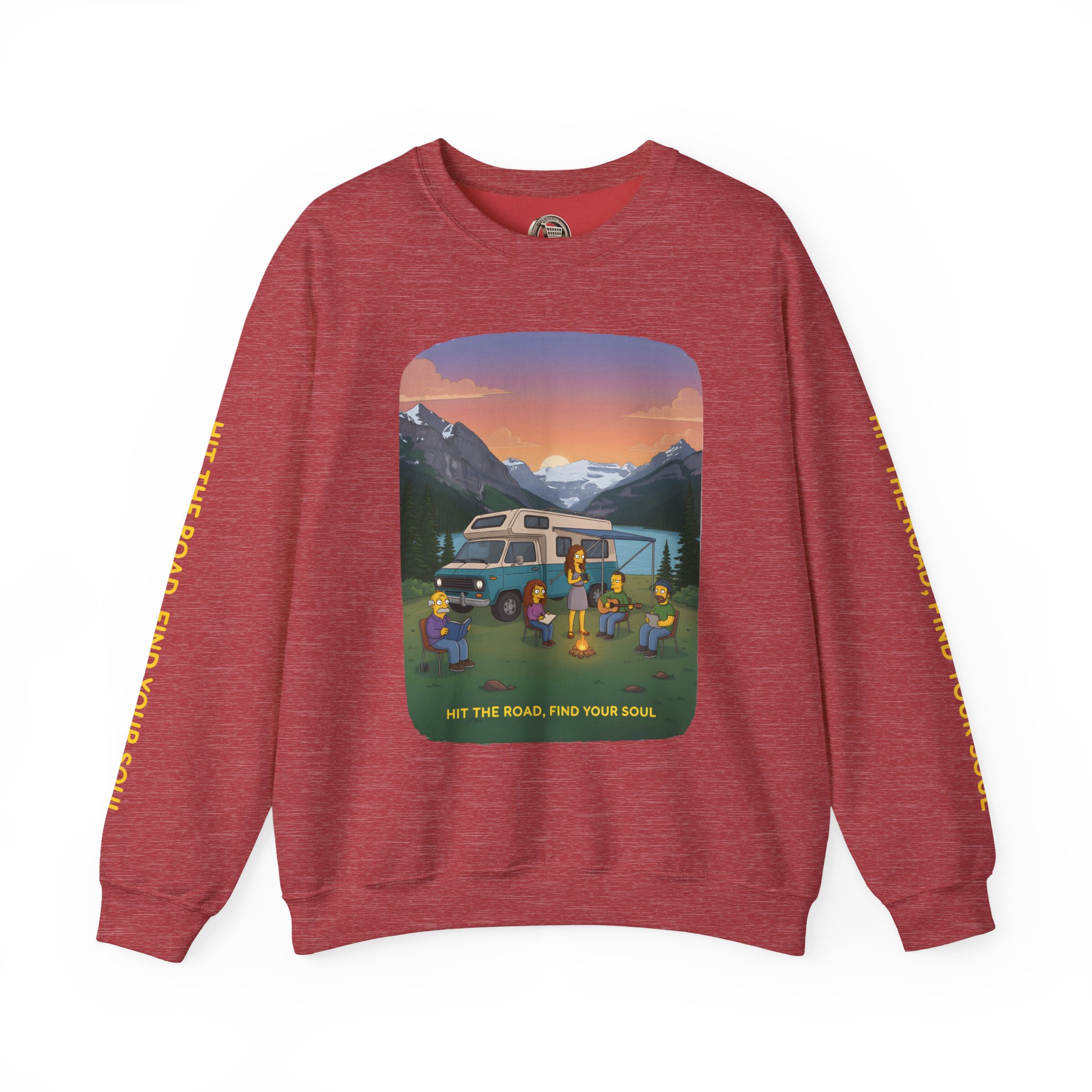 Unisex Heavy Blend™ Crewneck Sweatshirt — "Hit The Road-Find Your Soul" Design Sitcom-Line