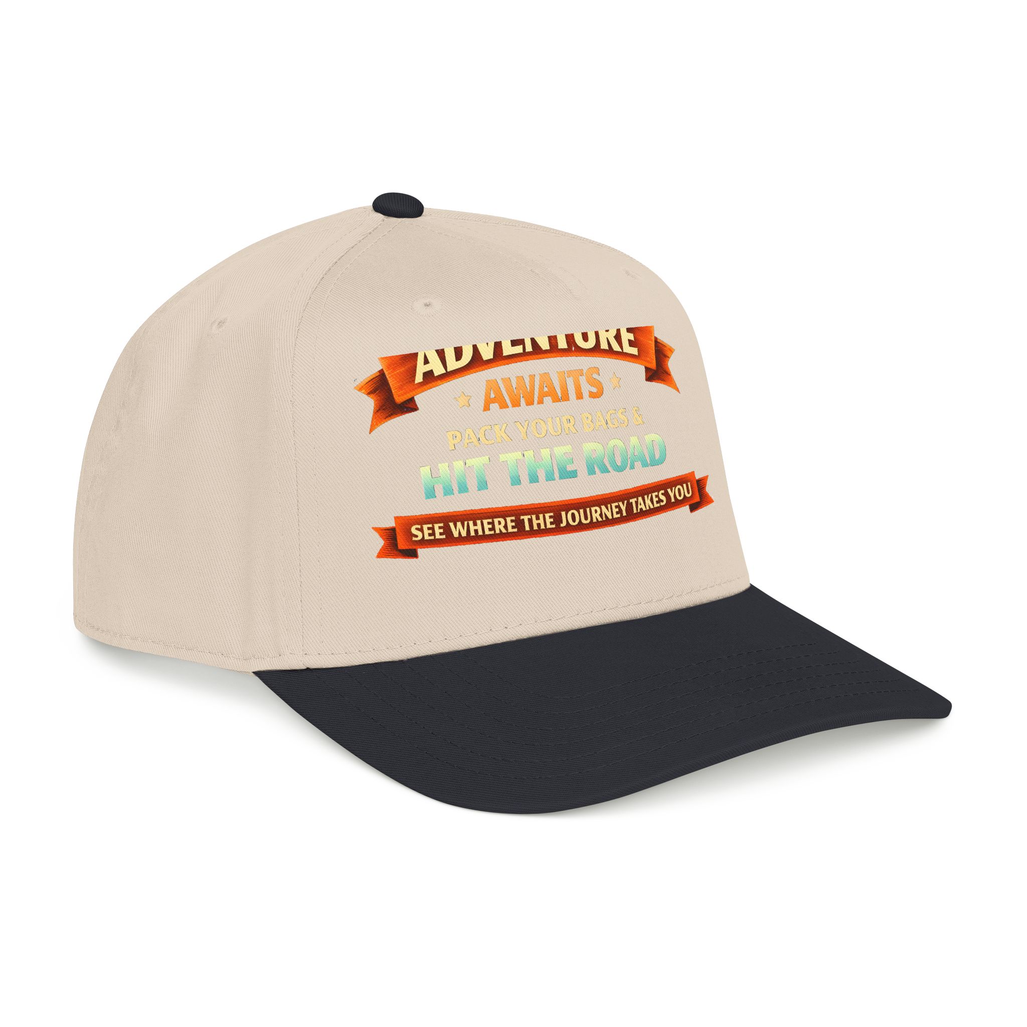 Baseball Cap - "Adventure Awaits-Pack Your Bags" Design Scenic-Line