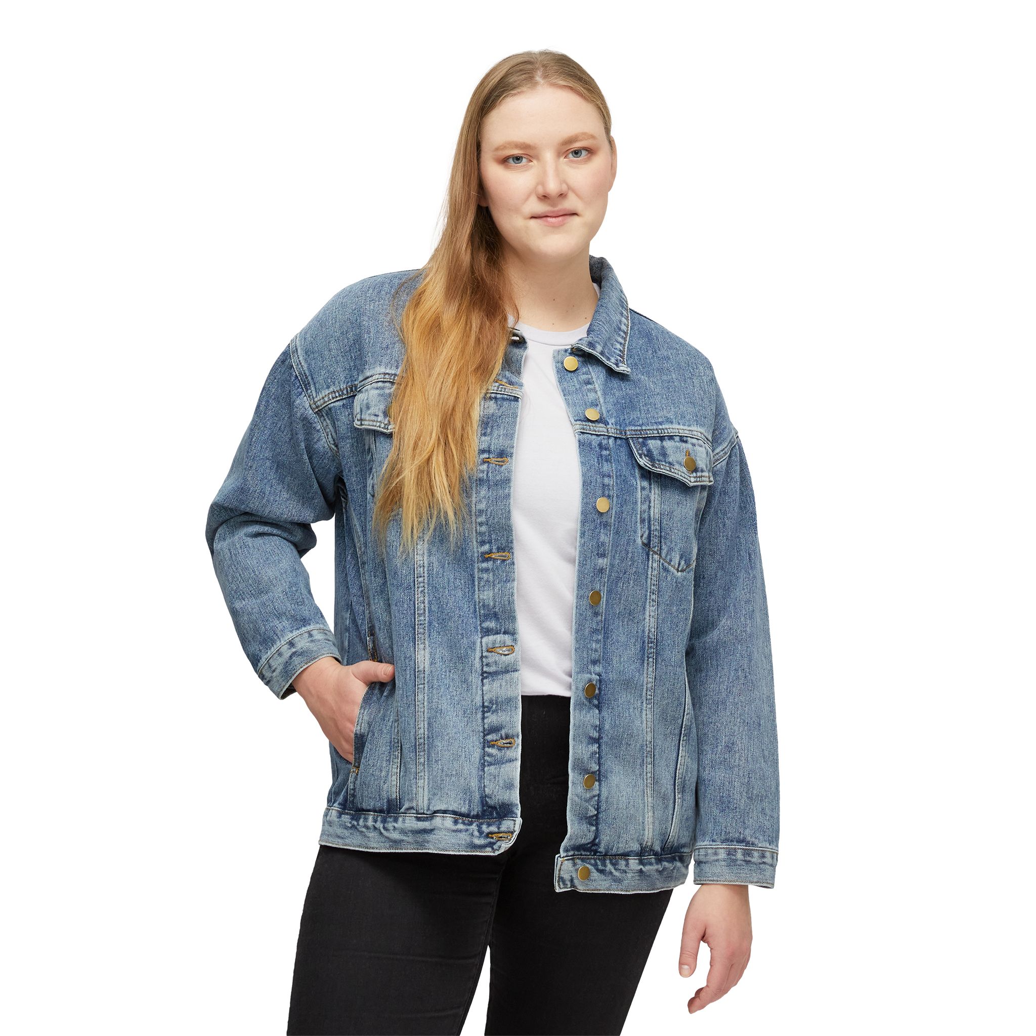 Women's Denim Jacket — "I´m Not Here To Fucking Fit In" Design F**K-Line
