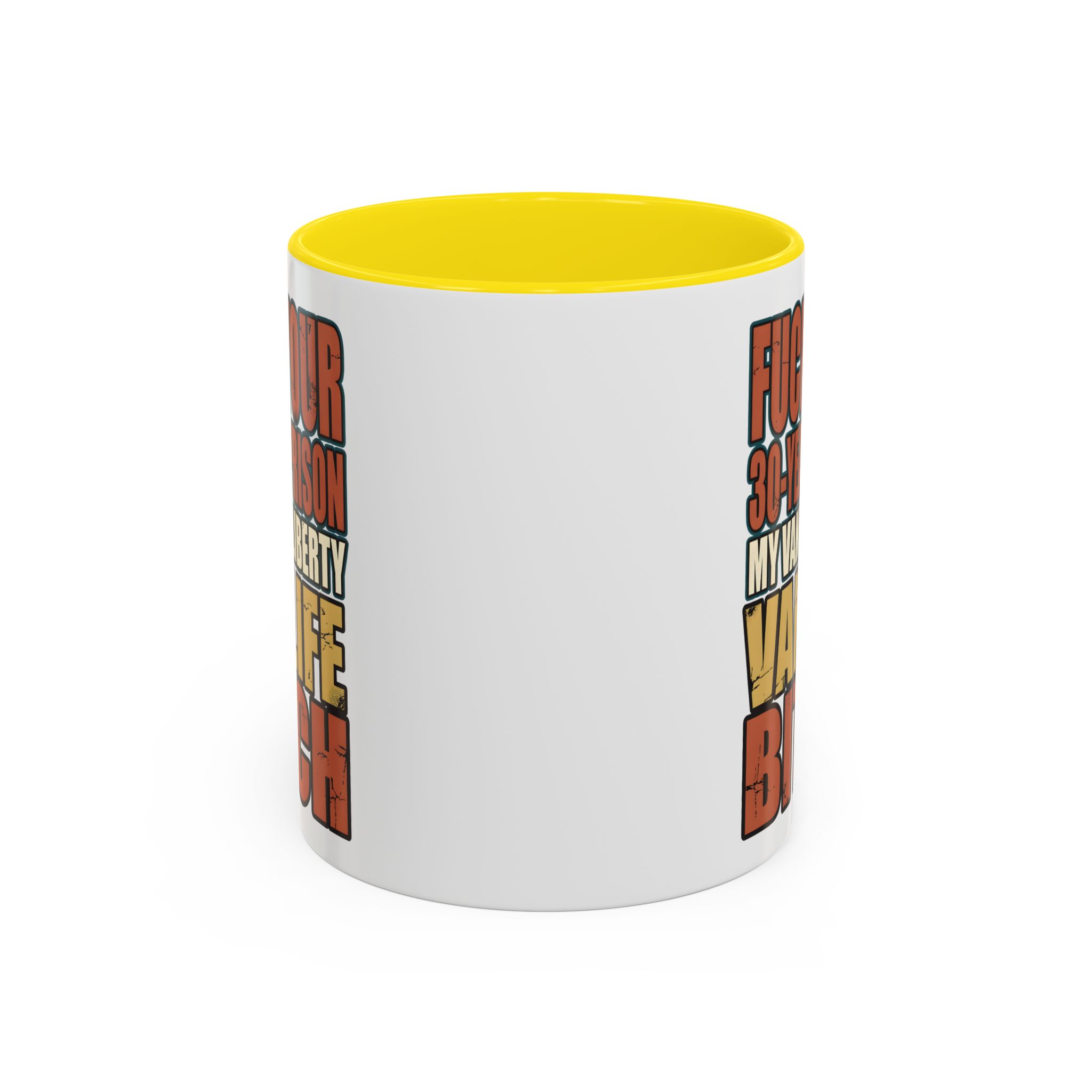 Accent Coffee Mug (11, 15oz) — "Fuck Your 30 Year" Design F**K-Line