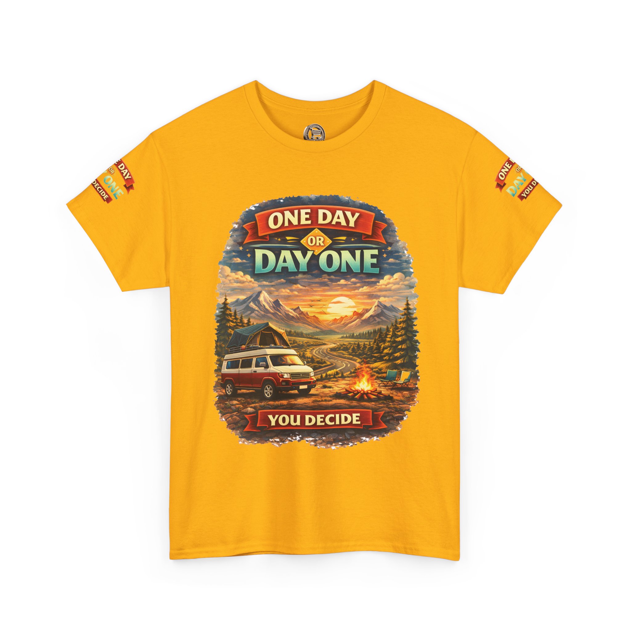 15655596412040493305_2048.jpeg Unisex Heavy Cotton Tee — "One Day Or Day One" Design Scenic-Line