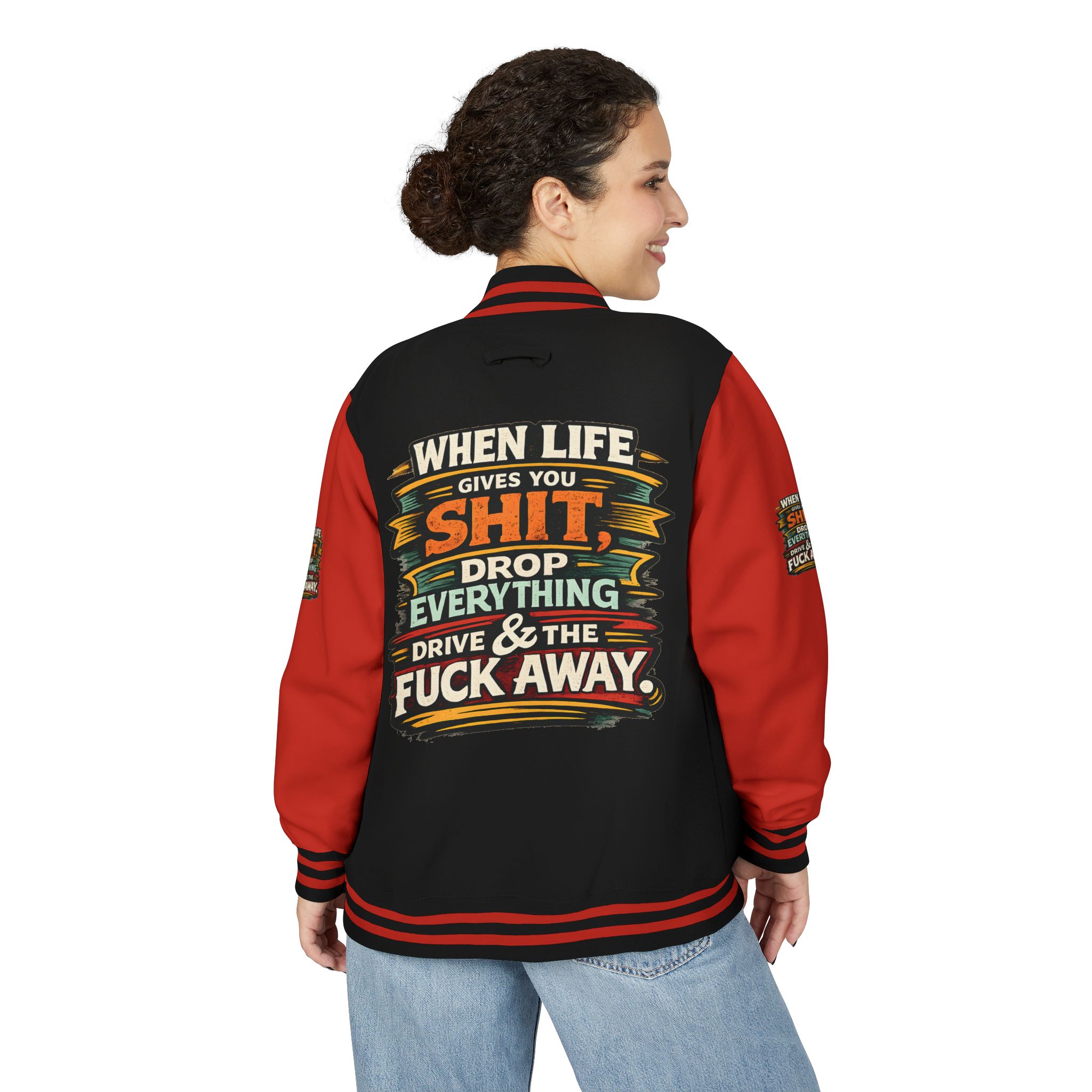 15663616808822439613_2048-1.jpeg Unisex Heavyweight Letterman Jacket — "When Live Gives You Shit" Design F**K-Line