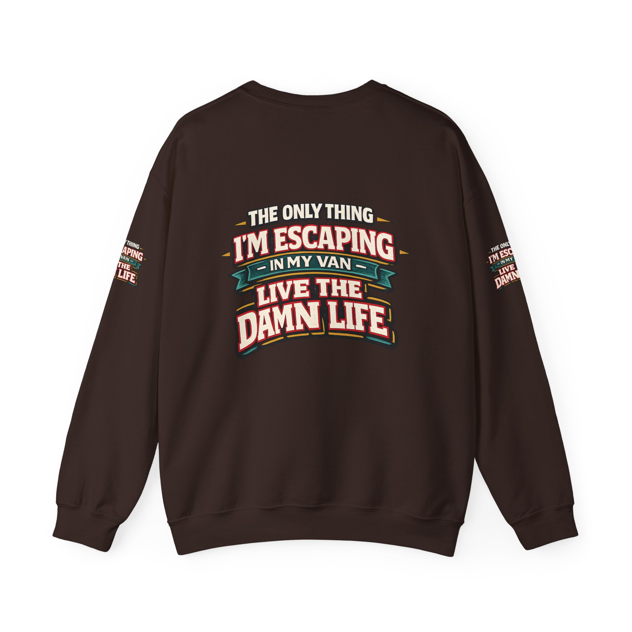 Unisex Heavy Blend™ Crewneck Sweatshirt — "The Only Thing I´m Escaping" Design F**K-Line