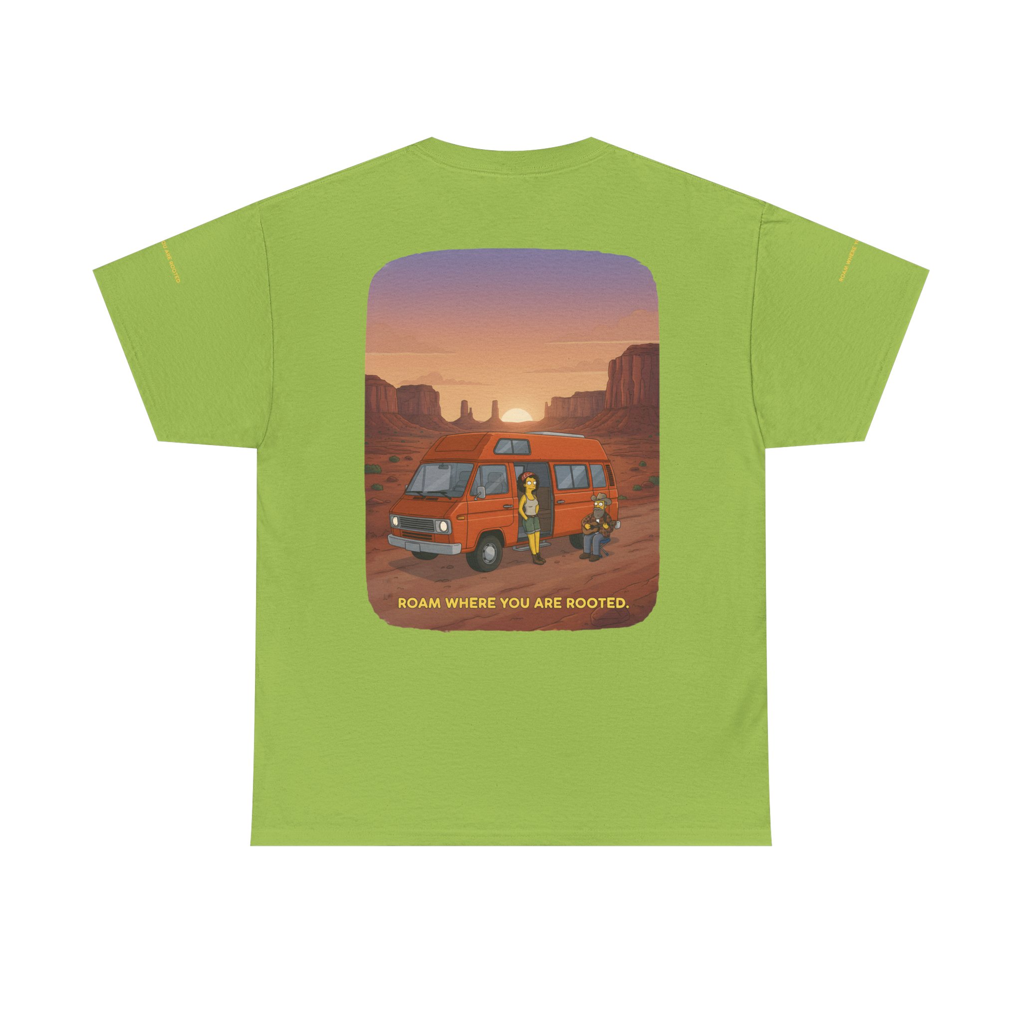 Unisex Heavy Cotton Tee — "Roam Where You Are Rooted" Design Sitcom-Line
