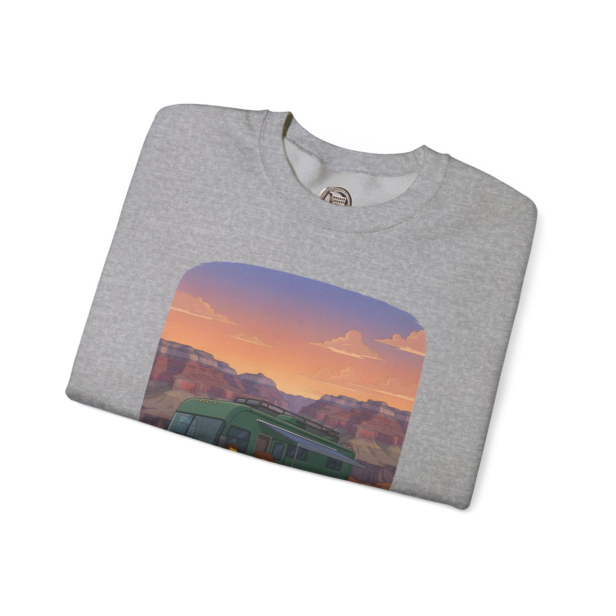 Unisex Heavy Blend™ Crewneck Sweatshirt — "Adventure Is Where You Find It" Design Sitcom-Line