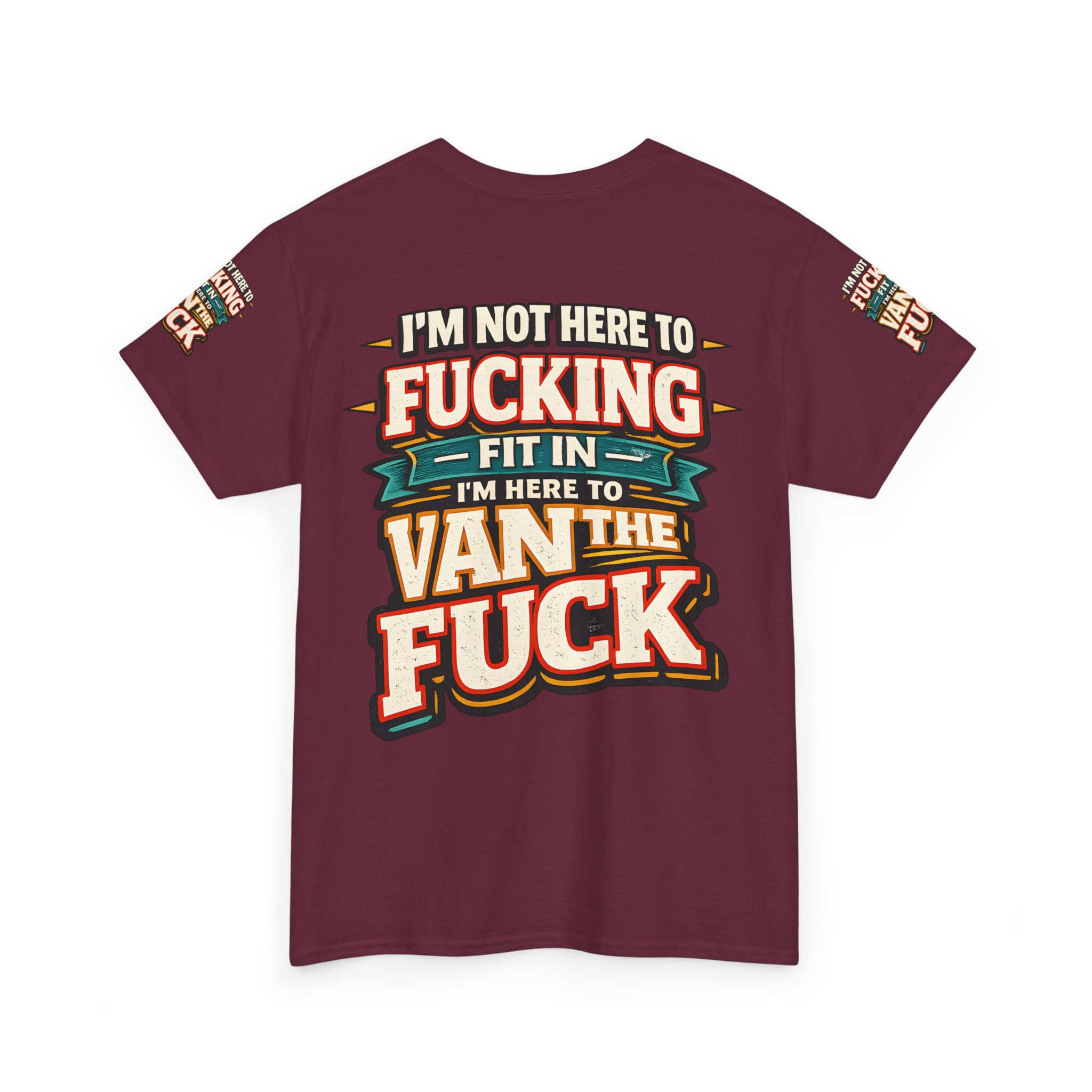 Unisex Heavy Cotton Tee — "I´m Not Here To Fucking Fit In" Design F**K-Line