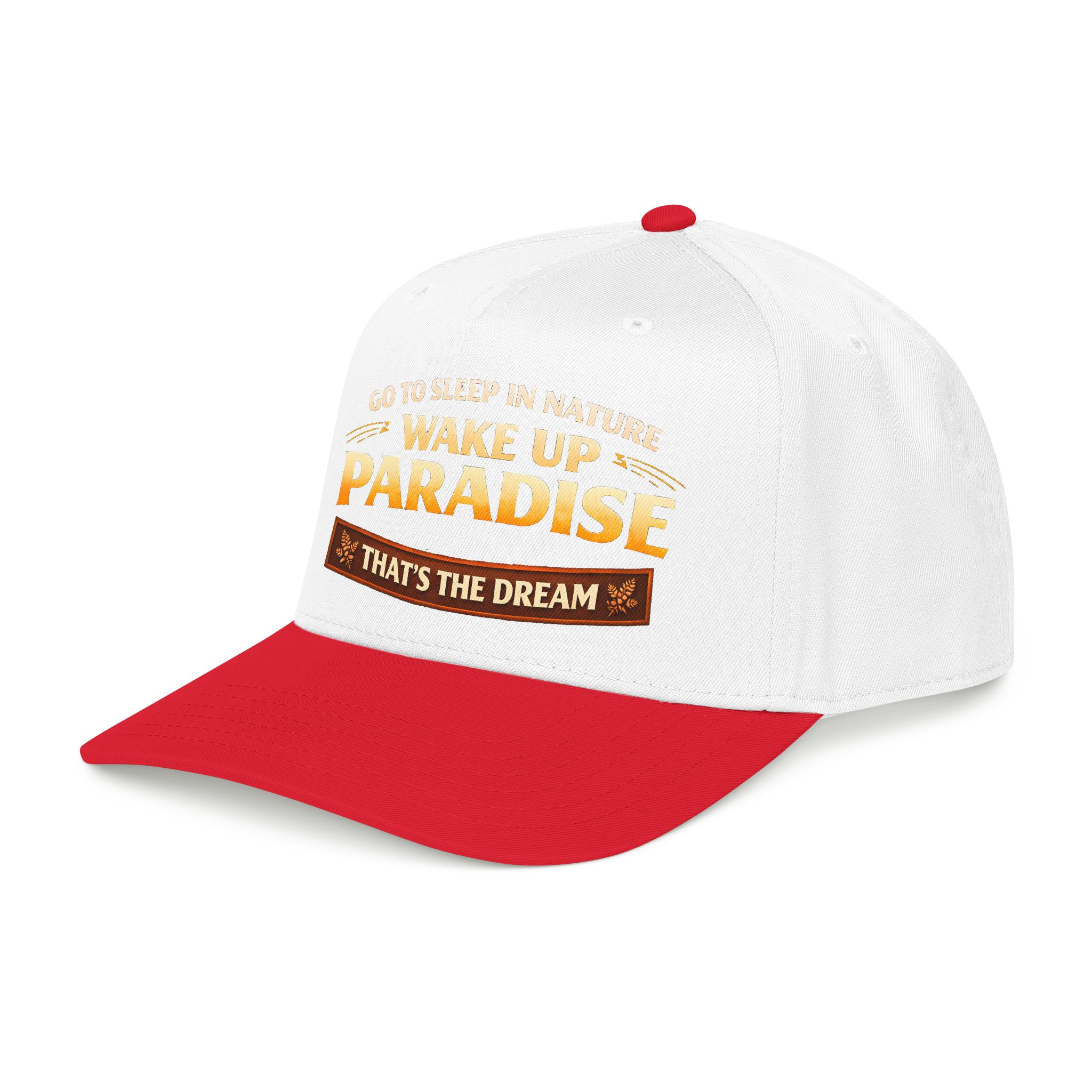 Baseball Cap - "Go sleep Nature-Wake Up Paradise" Design Scenic-Line