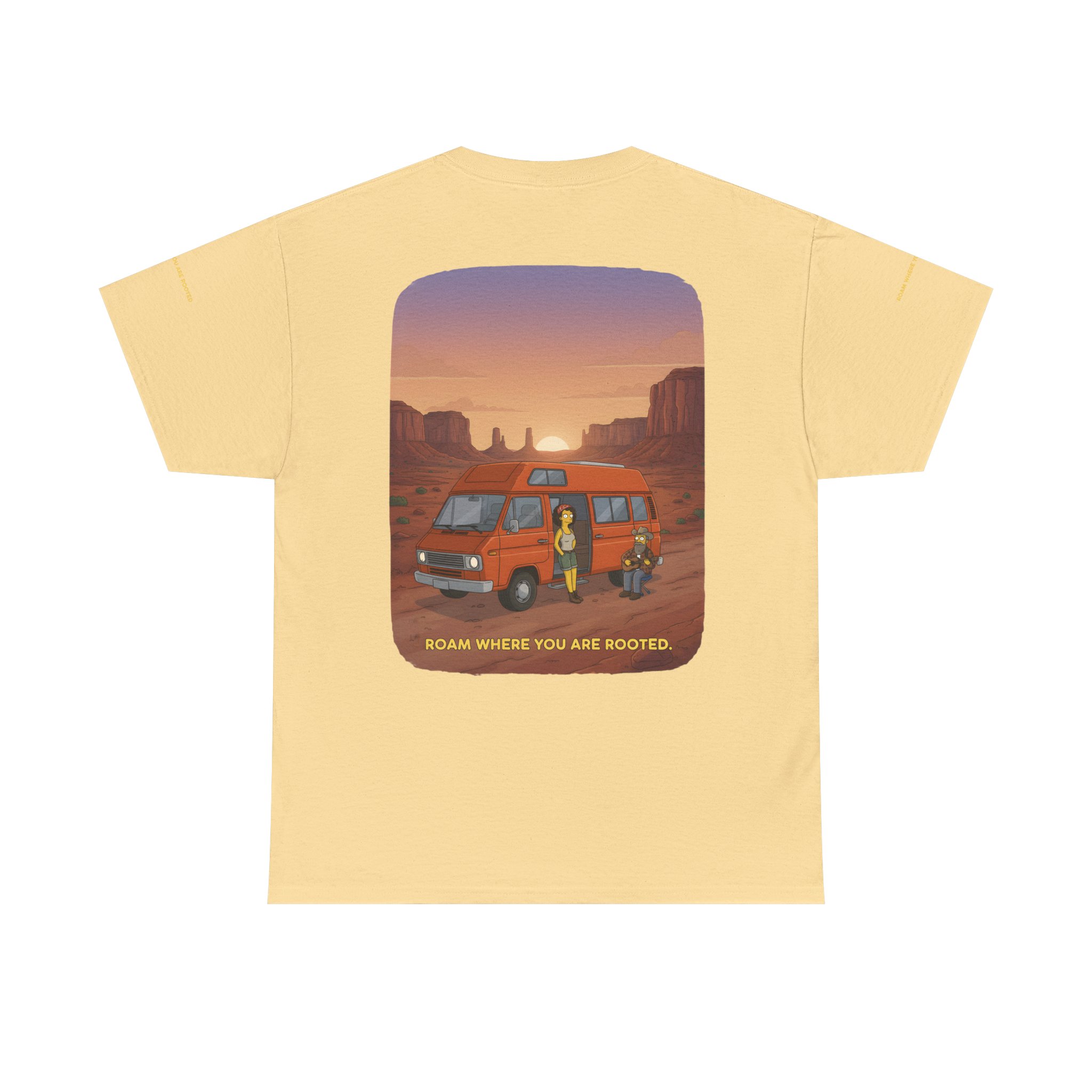 Unisex Heavy Cotton Tee — "Roam Where You Are Rooted" Design Sitcom-Line