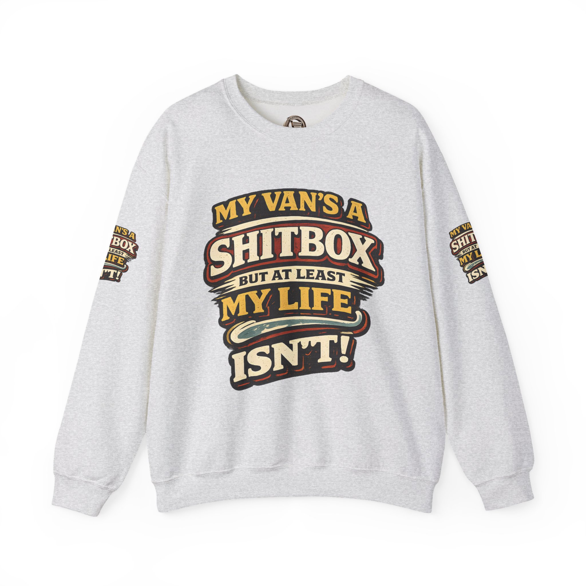 15707037725829323534_2048-1.jpeg Unisex Heavy Blend™ Crewneck Sweatshirt — "My Van`s A Shitbox" Design F**K-Line