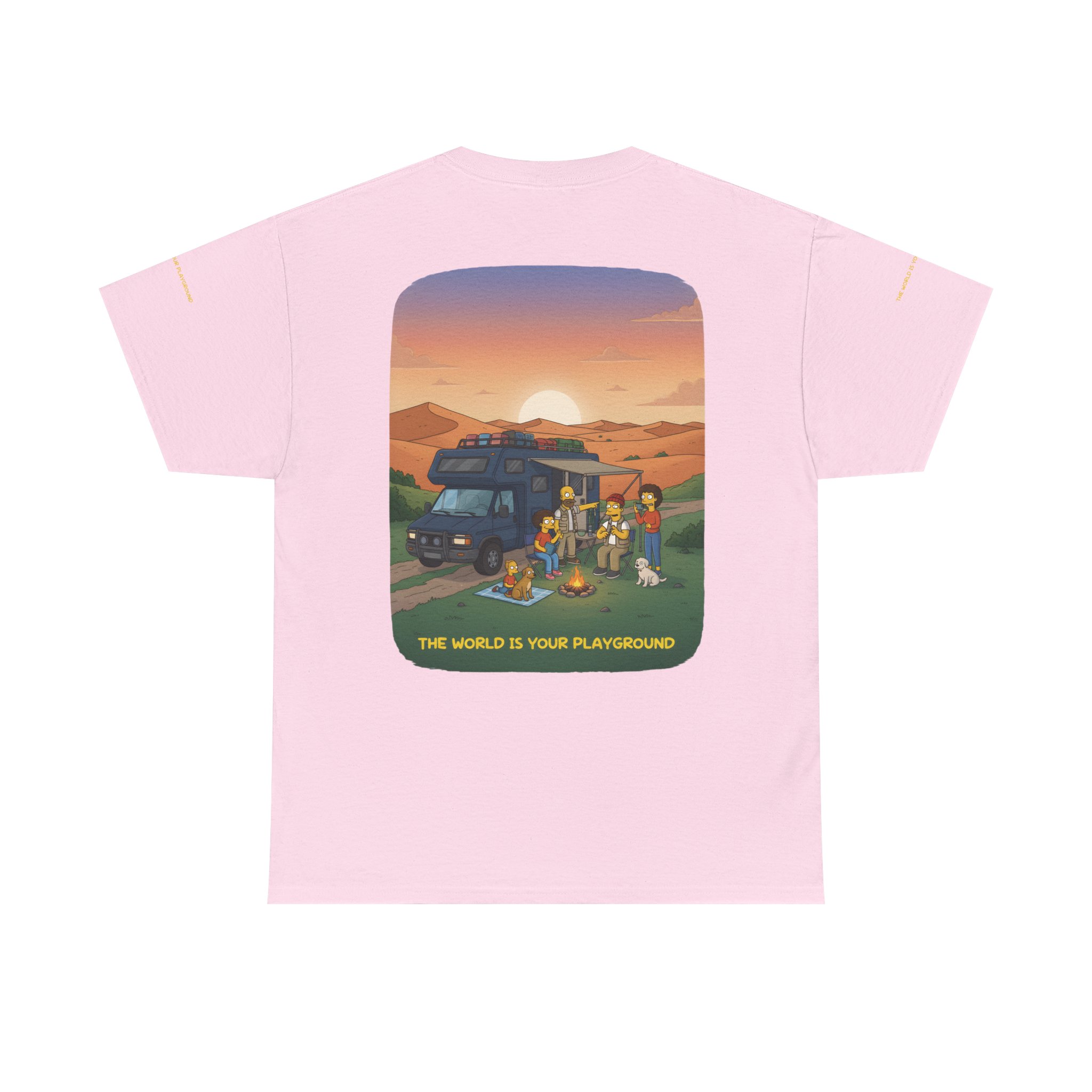 Unisex Heavy Cotton Tee — "The World Is Your playground" Design Sitcom-Line