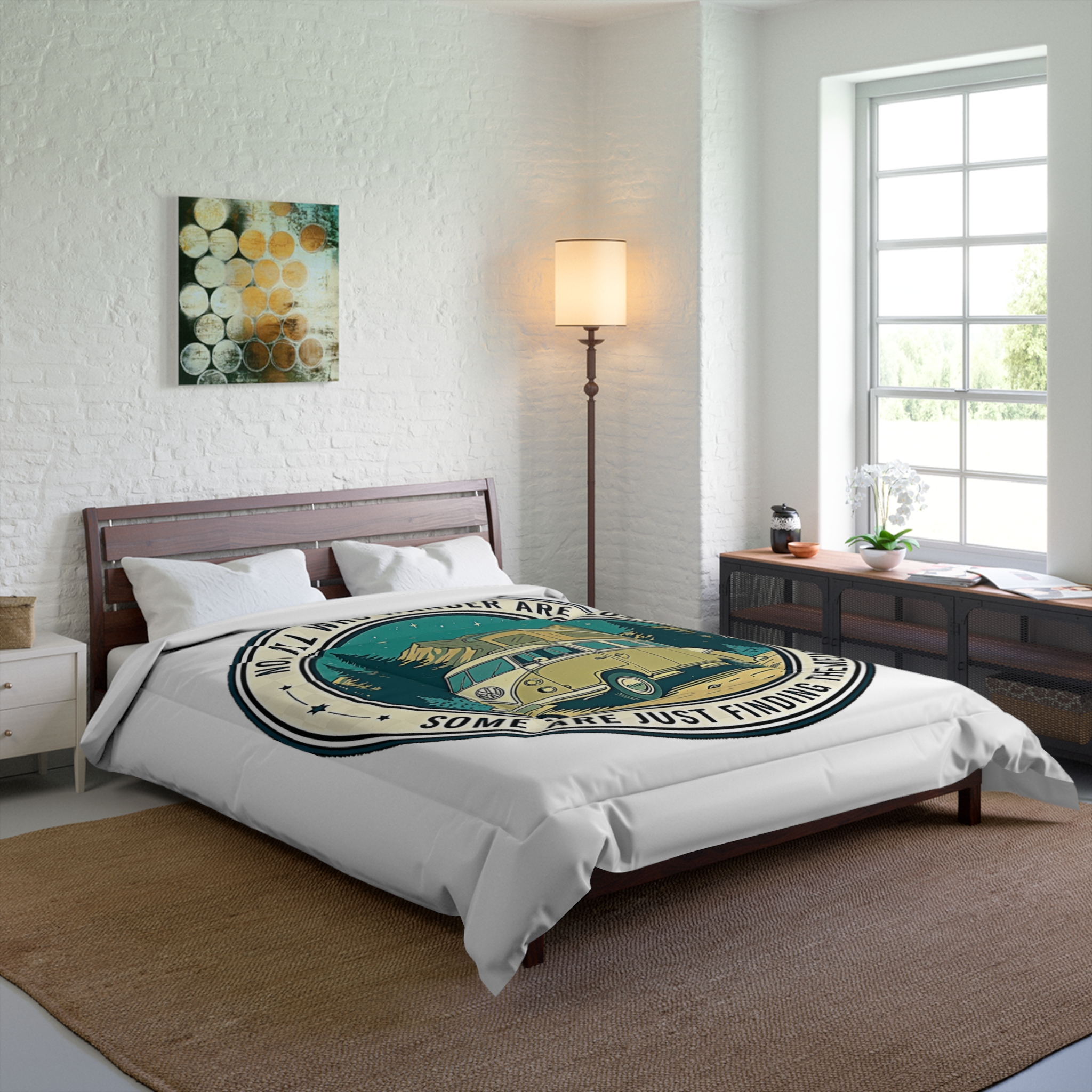 Comforter — “Not All Who Wander Are Lost” Camper Bedding