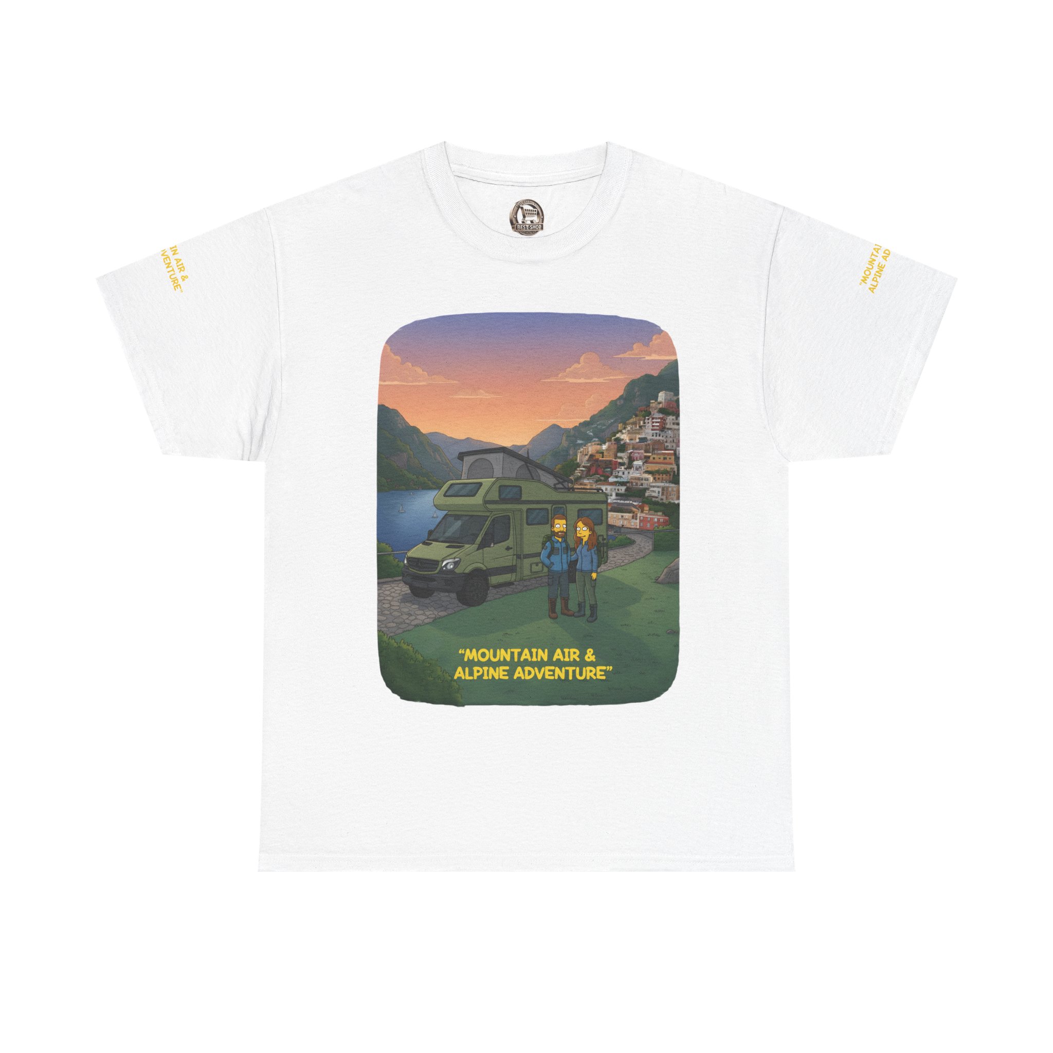1571457164056919787_2048.jpeg Unisex Heavy Cotton Tee — "Mountain Air And Alpine Adventure" Design Sitcom-Line