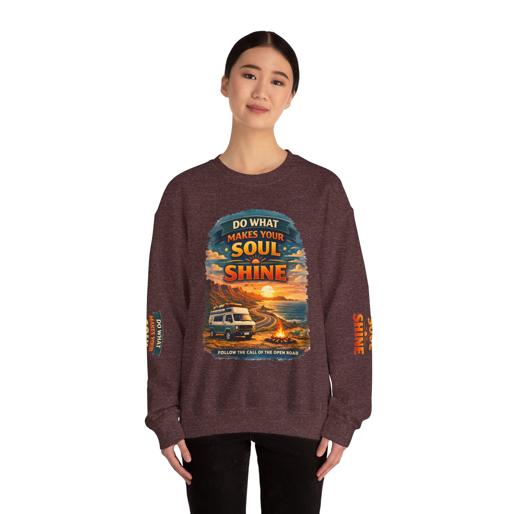 Unisex Heavy Blend™ Crewneck Sweatshirt — "Do What Makes Your Soul Shine" Design Scenic-Line